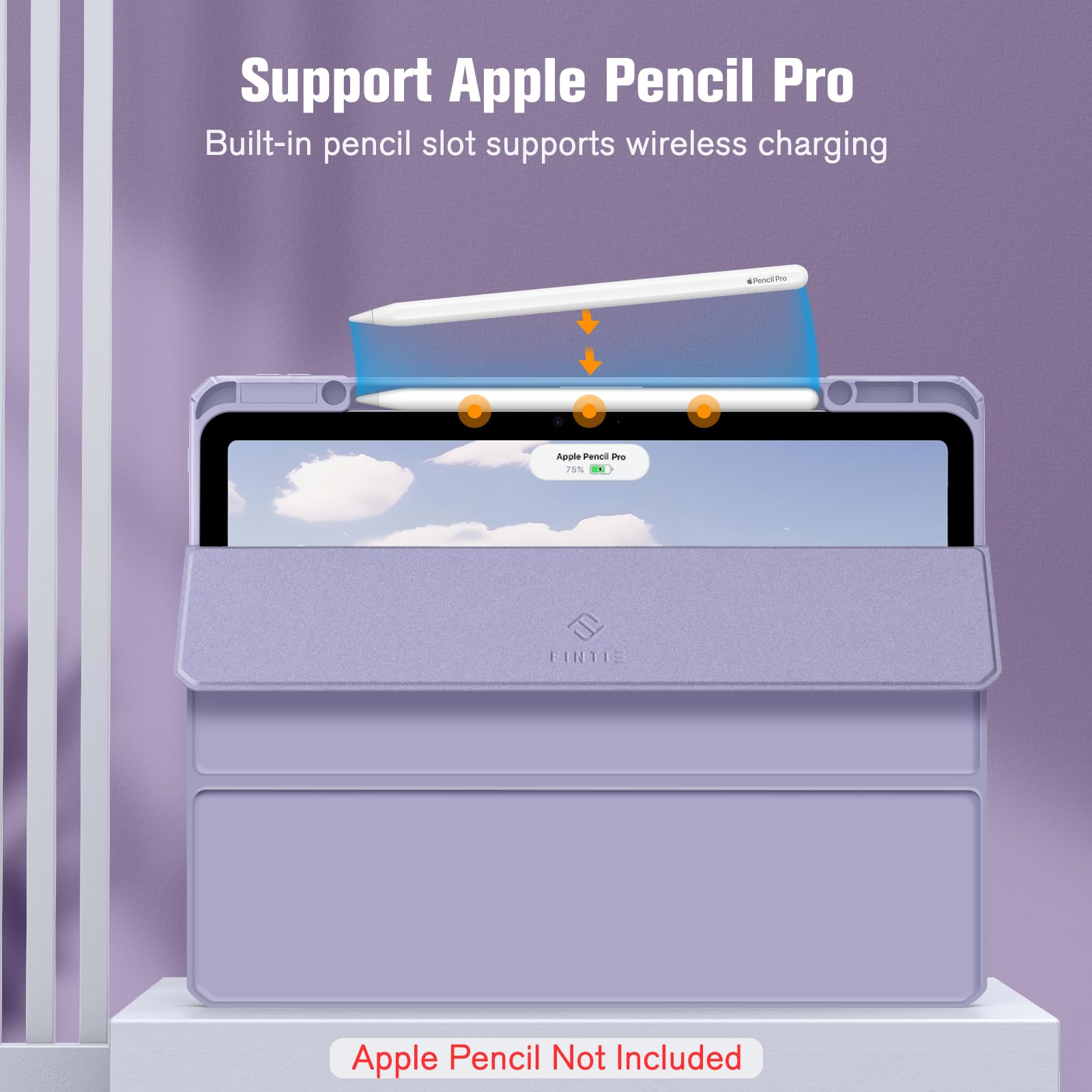 Foto 7 pulgar | Funda Fintie Hybrid Slim Para Ipad Air De 13 Pulgadas (m2) 2024, Color Morado - Venta Internacional.