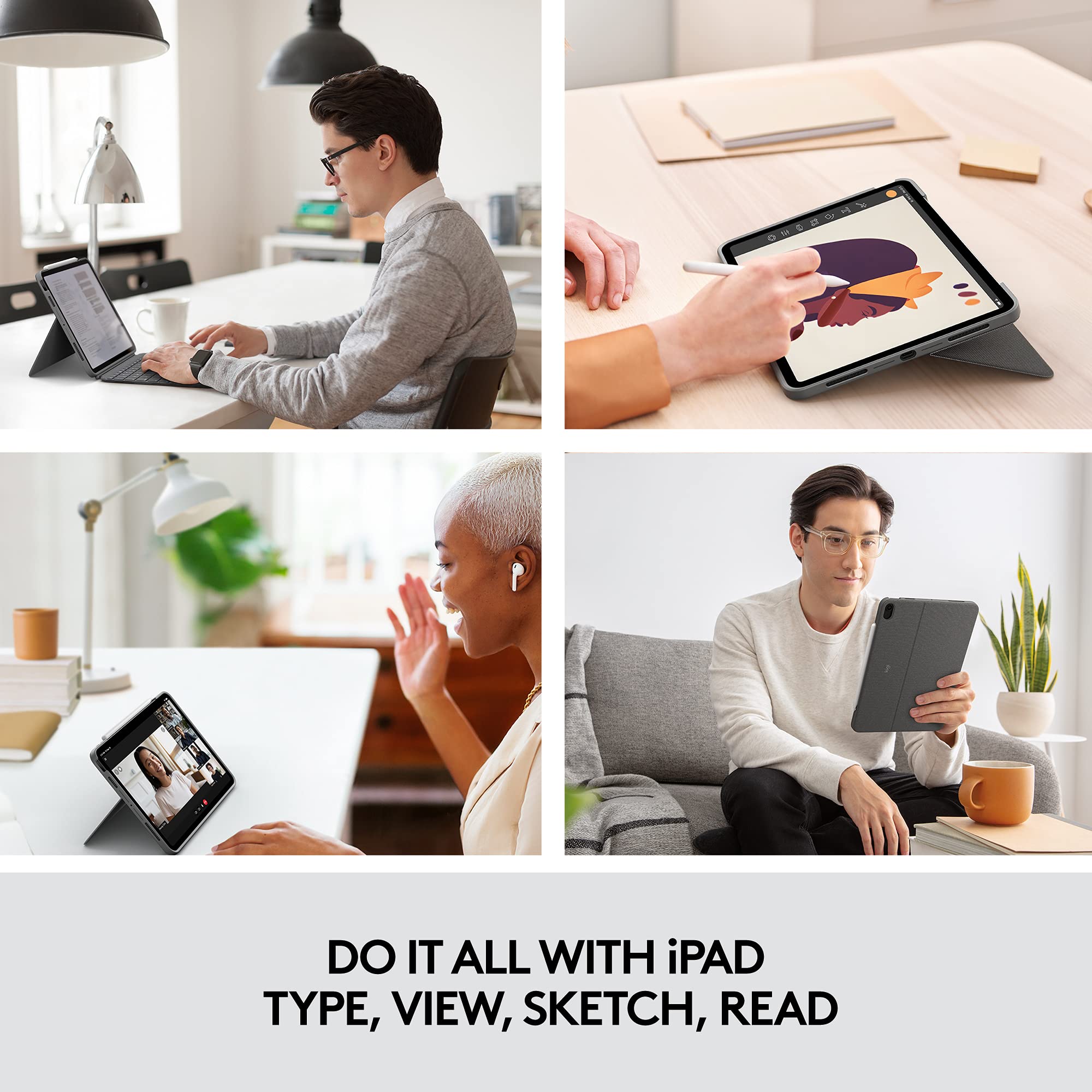 Foto 3 pulgar | Funda Con Teclado Logitech Combo Touch Para Ipad Air Con Panel Táctil - Venta Internacional.