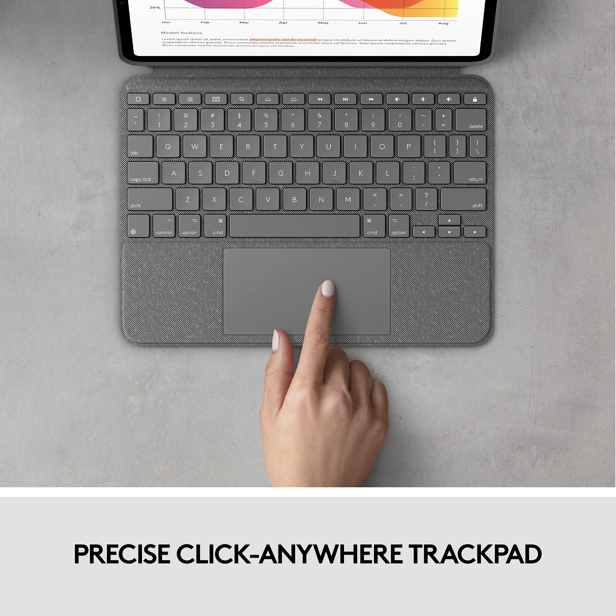 Foto 5 pulgar | Funda Con Teclado Logitech Combo Touch Para Ipad Air Con Panel Táctil - Venta Internacional.