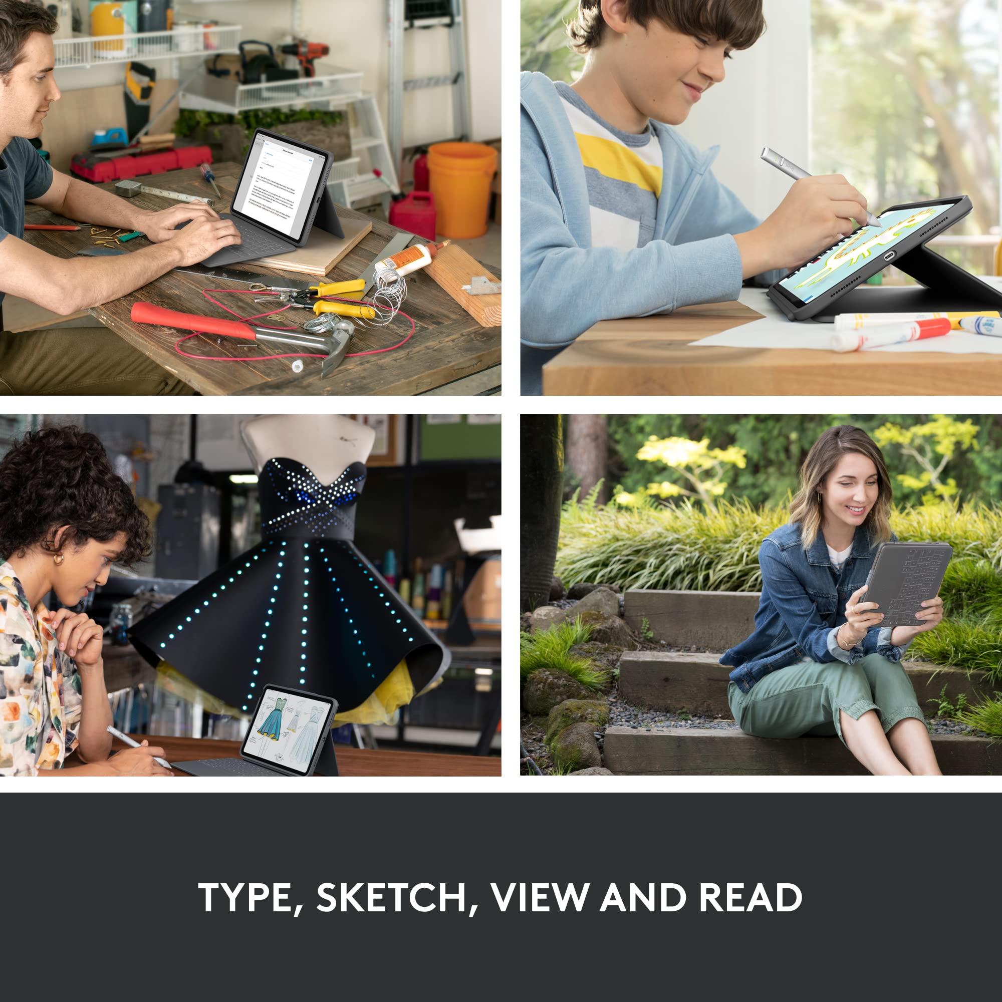 Foto 5 pulgar | Funda Protectora Con Teclado Logitech Rugged Folio Para Ipad - Venta Internacional.