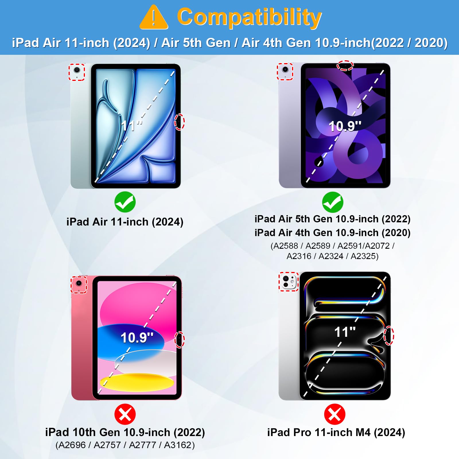 Foto 3 pulgar | Funda Fintie Hybrid Slim Para Ipad Air M2 De 11 Pulgadas (2024) - Venta Internacional.