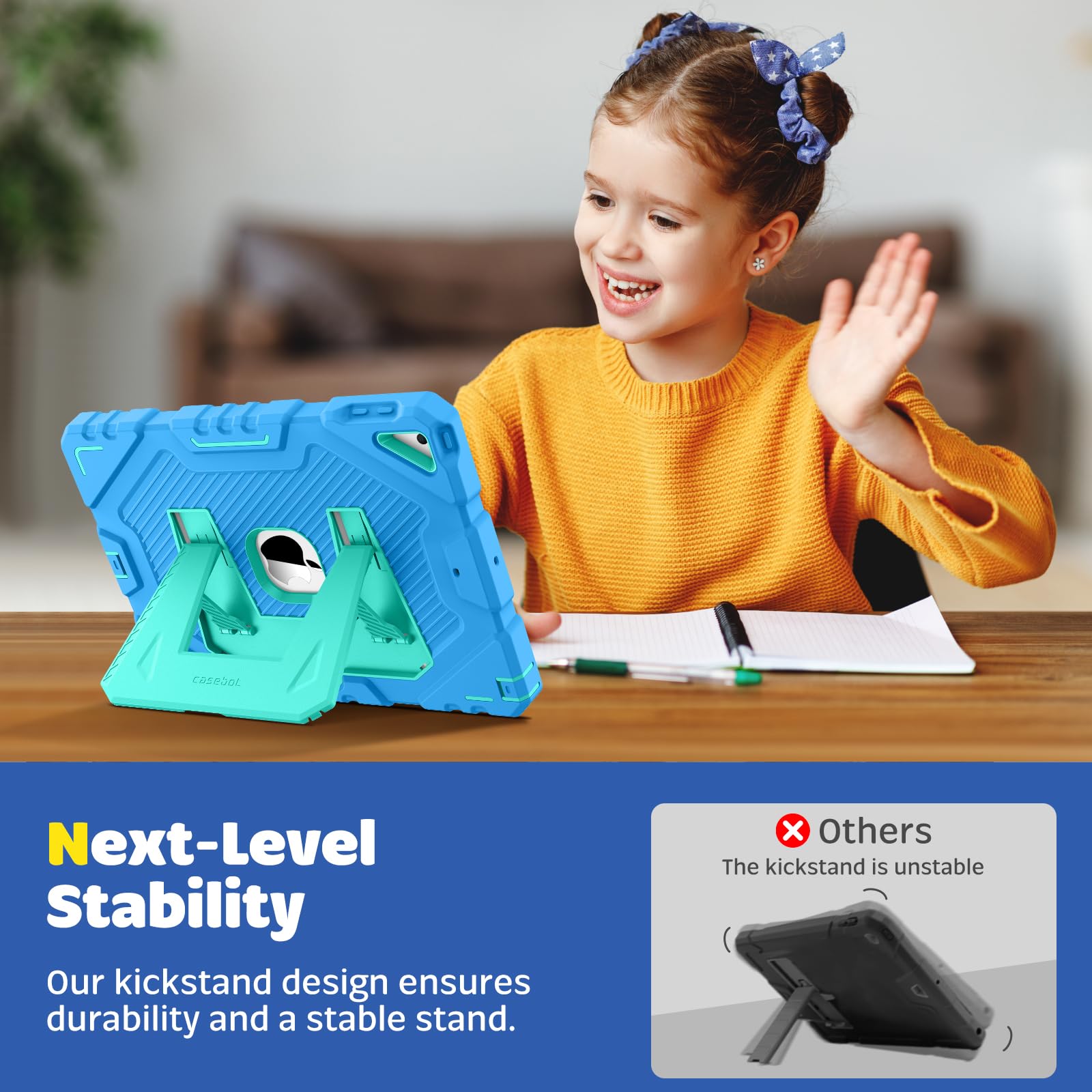 Foto 6 pulgar | Funda Fintie Para Ipad De 9ª, 8ª Y 7ª Generación De 10,2 Pulgadas Con Soporte, Color Azul - Venta Internacional.