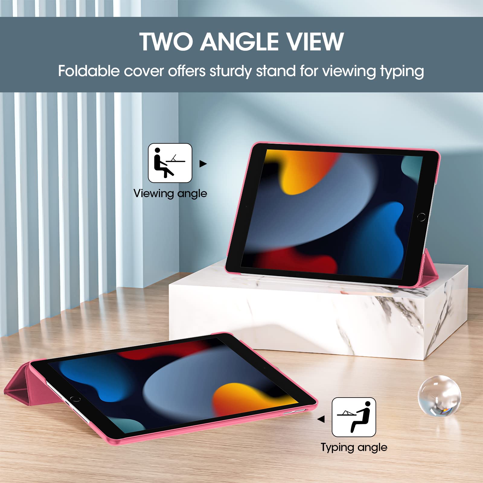 Foto 6 pulgar | Funda Procase Para Ipad De 9ª, 8ª Y 7ª Generación 10.2 - Melonpink - Venta Internacional.