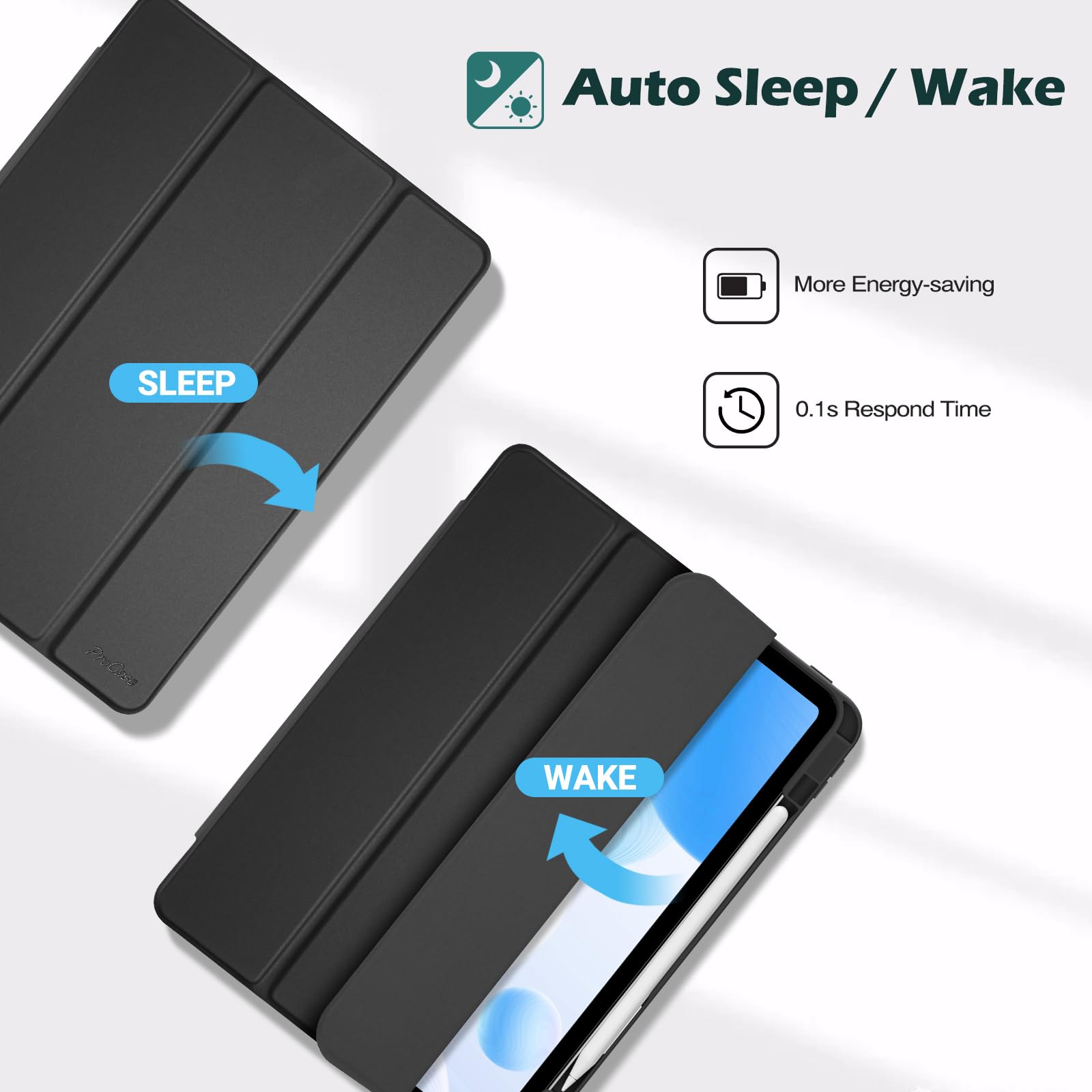 Foto 6 pulgar | Funda Procase Smart Para Ipad Pro 12.9 De 6.ª, 5.ª, 4.ª Y 3.ª Generación - Venta Internacional.