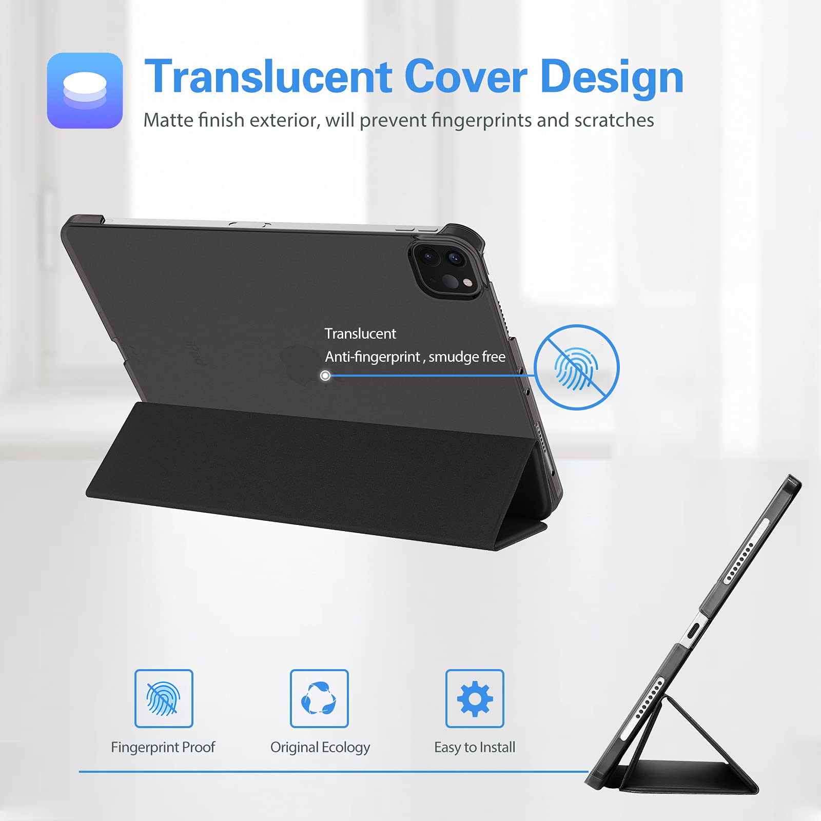 Foto 4 pulgar | Funda Procase Para Ipad Pro 11 4.ª Generación Con Funda Inteligente, Color Negro - Venta Internacional.
