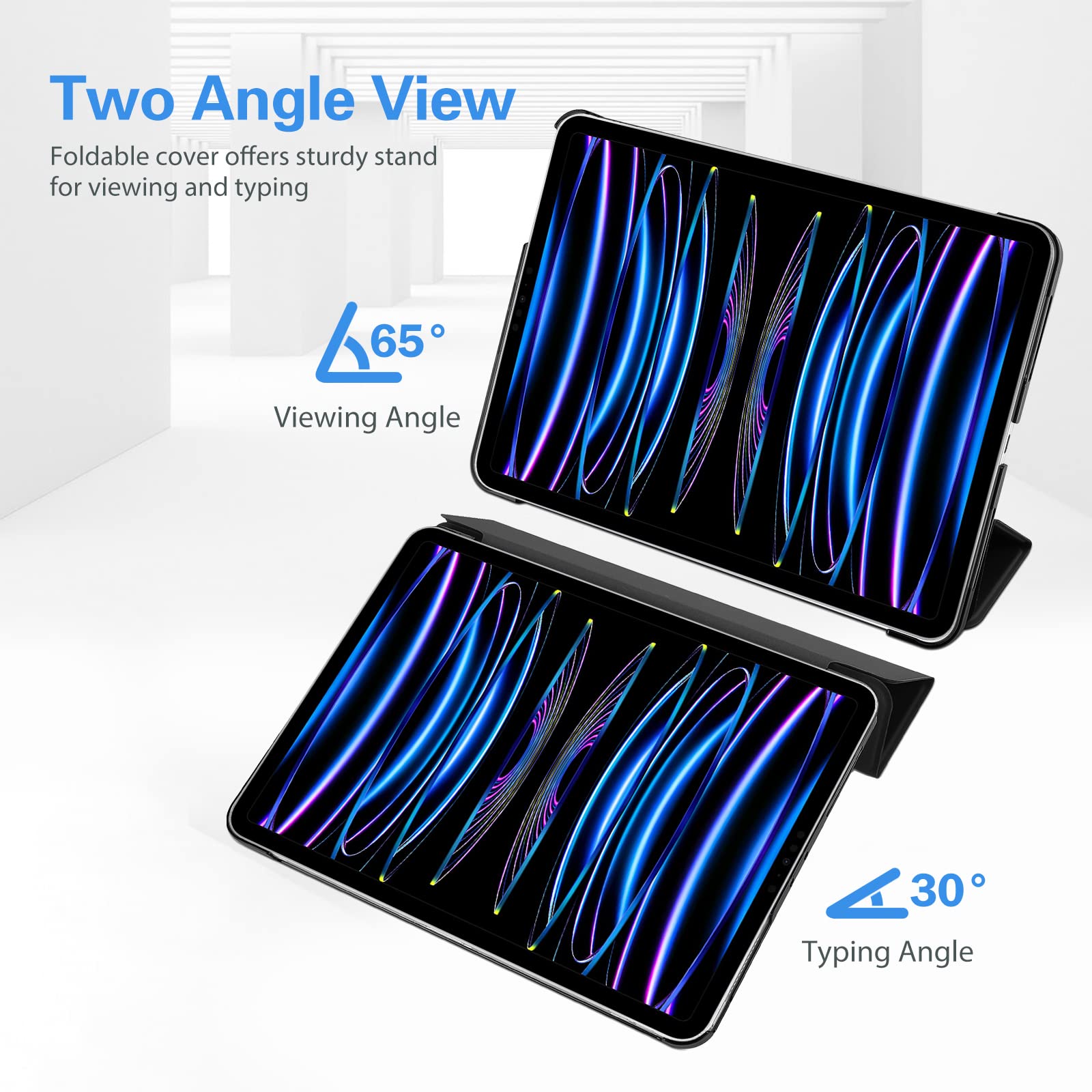 Foto 7 pulgar | Funda Procase Para Ipad Pro 11 4.ª Generación Con Funda Inteligente, Color Negro - Venta Internacional.