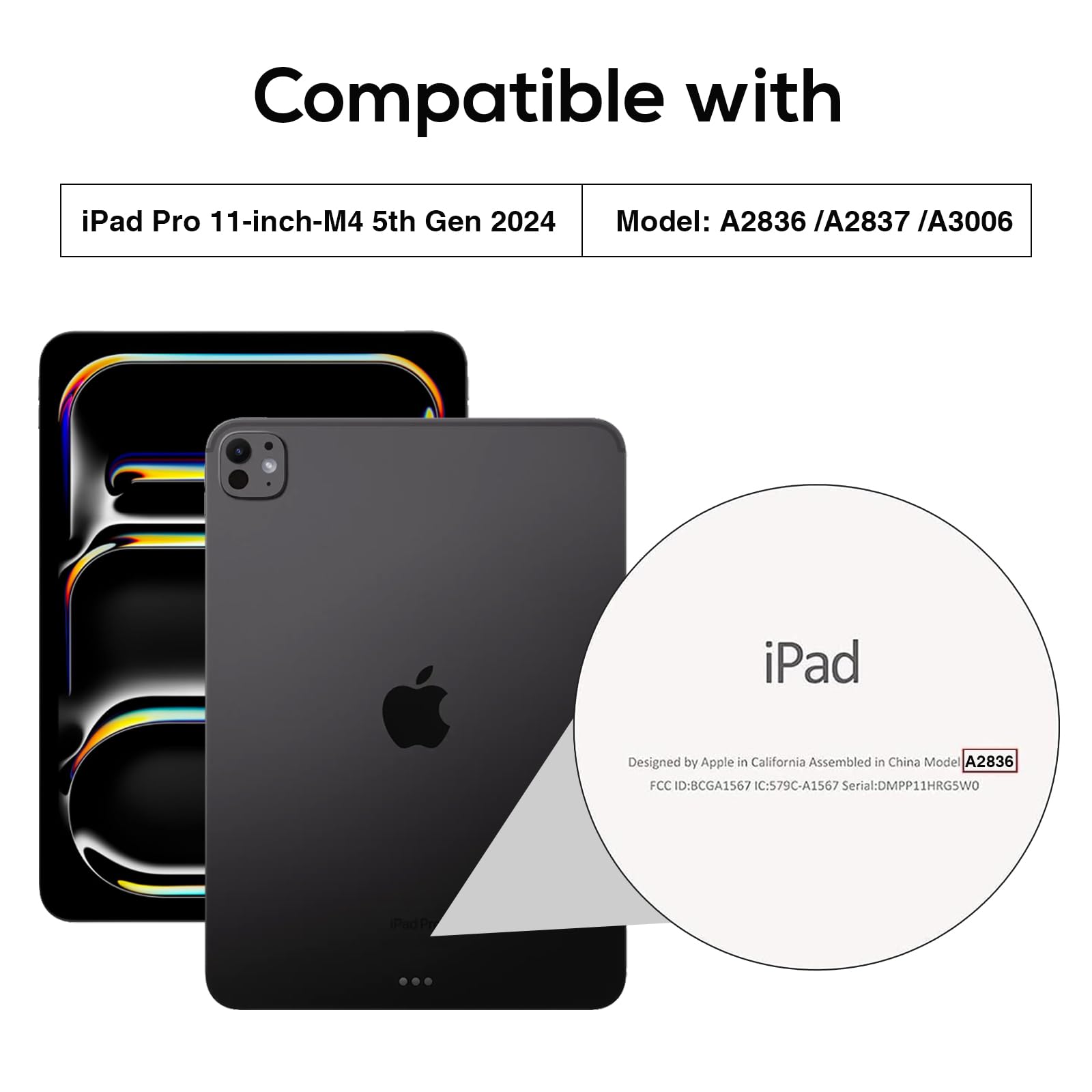 Foto 2 | Funda Procase Smart Para Ipad Pro 11 2024 5.ª Generación, Color Negro - Venta Internacional.