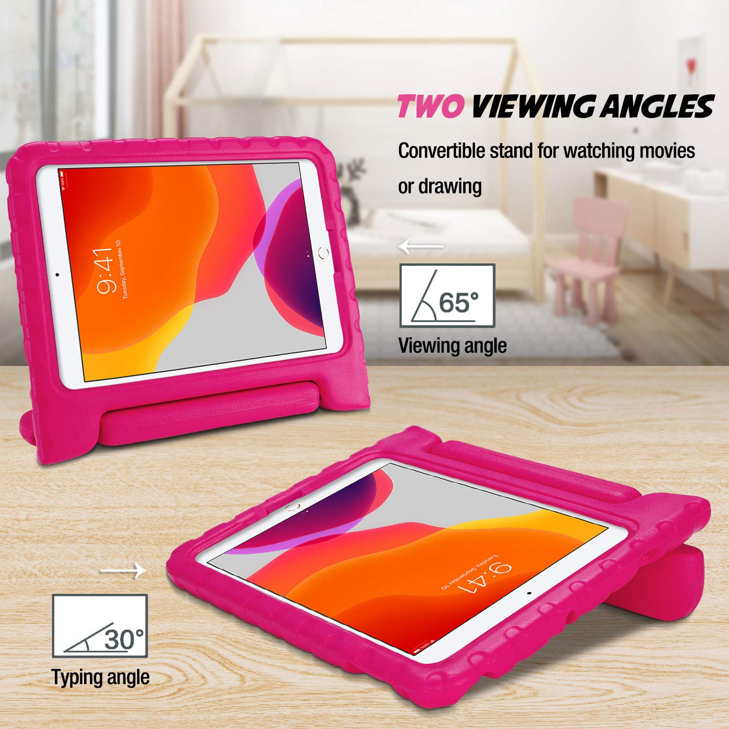 Foto 5 | Funda Para Ipad Procase Kids Para Ipad De 9ª, 8ª Y 7ª Generación, 10.2 Y 10.5, Rosa - Venta Internacional.