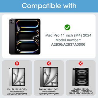 Foto 2 | Funda Para Tableta Procase Smart Para Ipad Pro 11 2024 5ª Generación, Azul Marino - Venta Internacional.