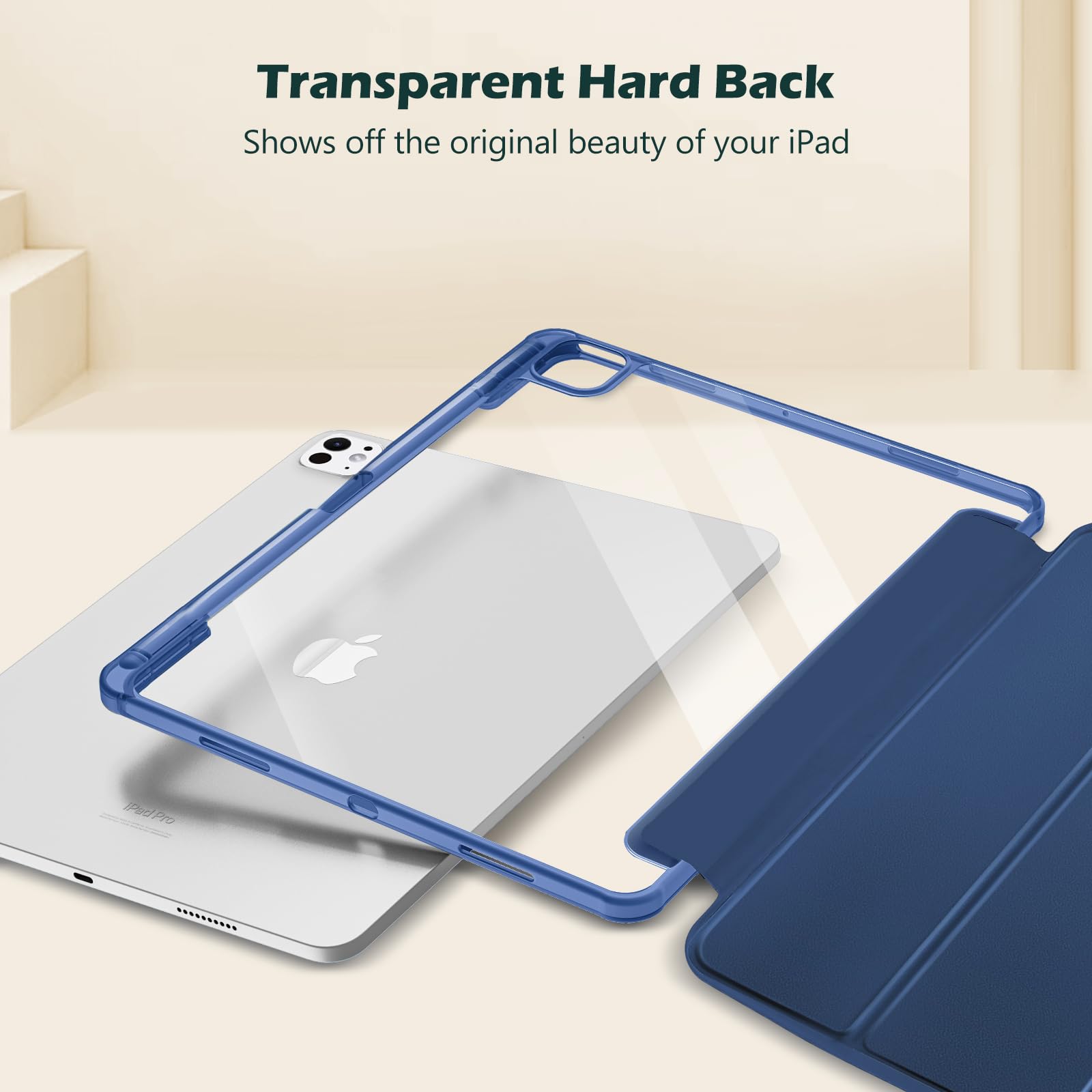 Foto 4 pulgar | Funda Para Tableta Procase Smart Para Ipad Pro 11 2024 5ª Generación, Azul Marino - Venta Internacional.