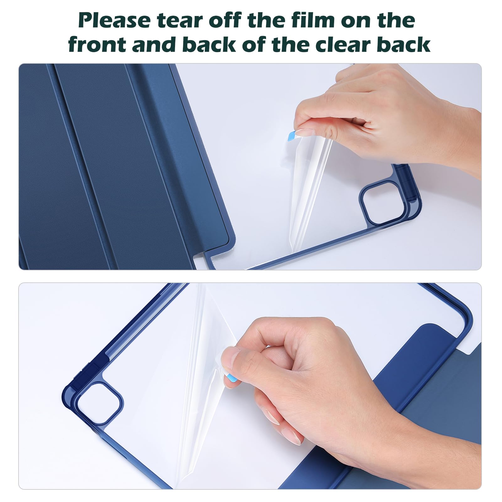 Foto 8 pulgar | Funda Para Tableta Procase Smart Para Ipad Pro 11 2024 5ª Generación, Azul Marino - Venta Internacional.