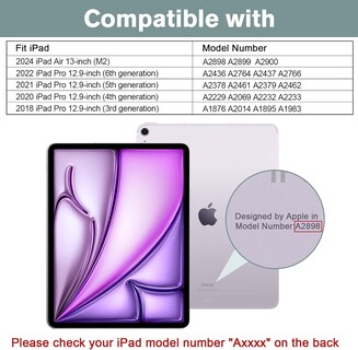 Foto 2 | Smart Case Procase Para Ipad Pro 12.9 De 6.ª, 5.ª, 4.ª Y 3.ª Generación - Venta Internacional.