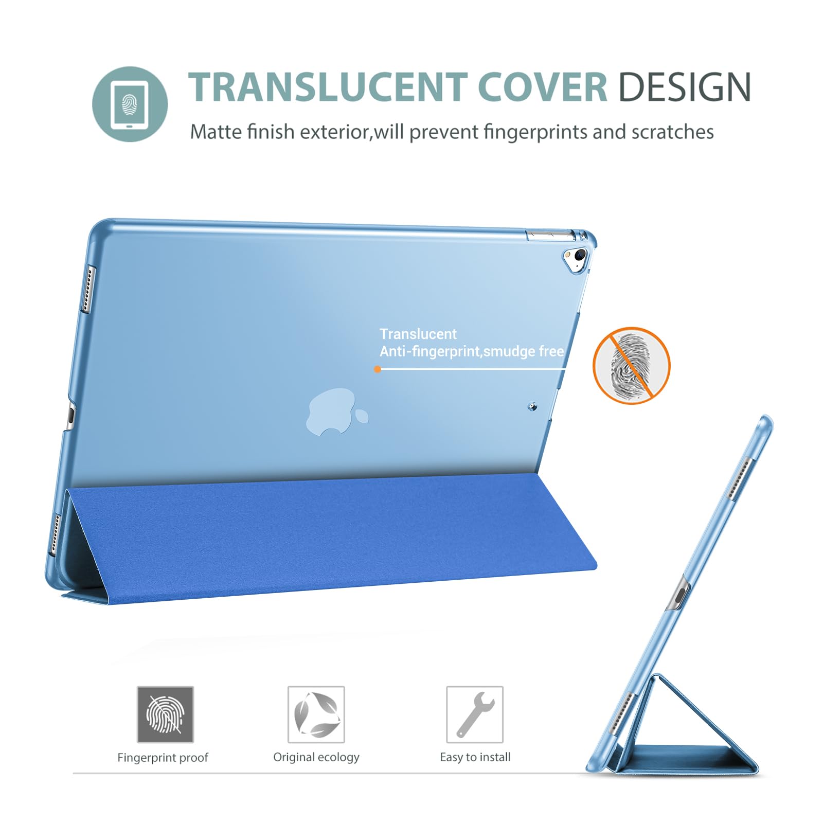 Foto 3 | Funda Procase Smart Para Ipad Pro 12.9 1.ª Y 2.ª Generación, Color Azul - Venta Internacional.