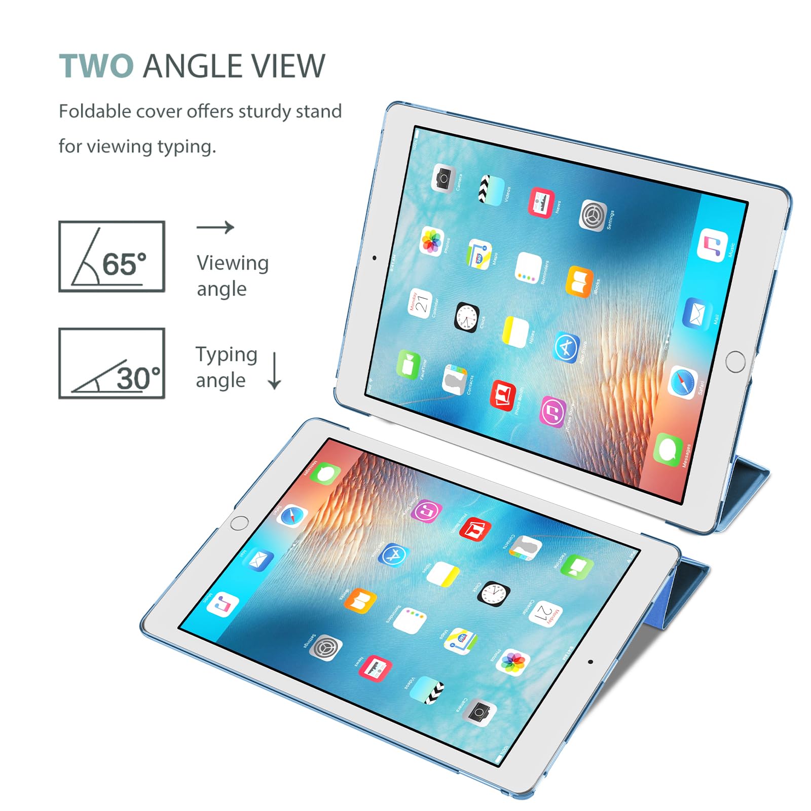 Foto 5 | Funda Procase Smart Para Ipad Pro 12.9 1.ª Y 2.ª Generación, Color Azul - Venta Internacional.