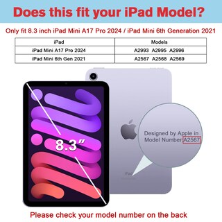 Foto 2 | Funda Procase Clear Para Ipad Mini 7.ª Y 6.ª Generación De 8,3 Pulgadas - Venta Internacional.