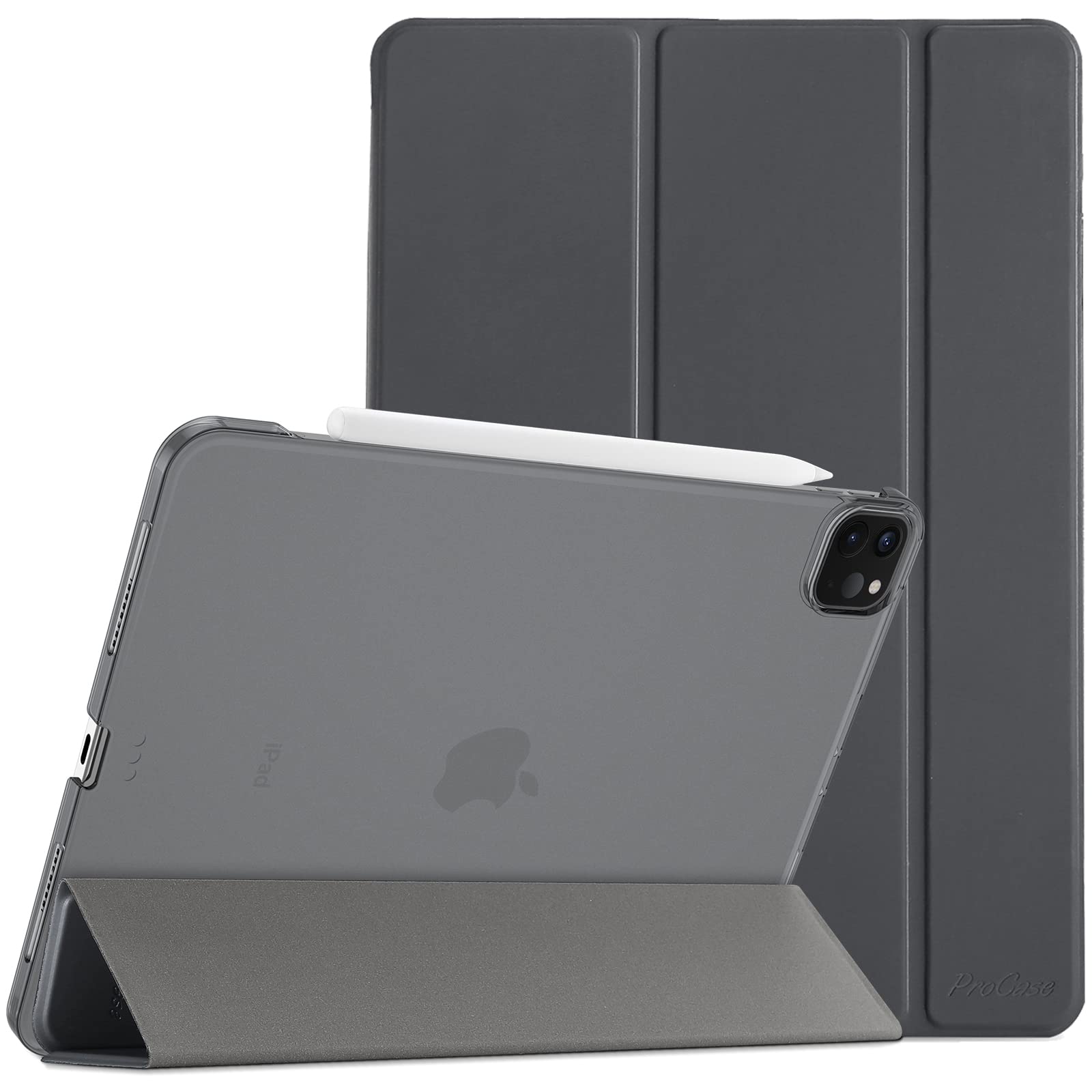 Foto 2 pulgar | Smart Case Procase Para Ipad Pro 12.9 De 6.ª, 5.ª, 4.ª Y 3.ª Generación, Color Gris - Venta Internacional.