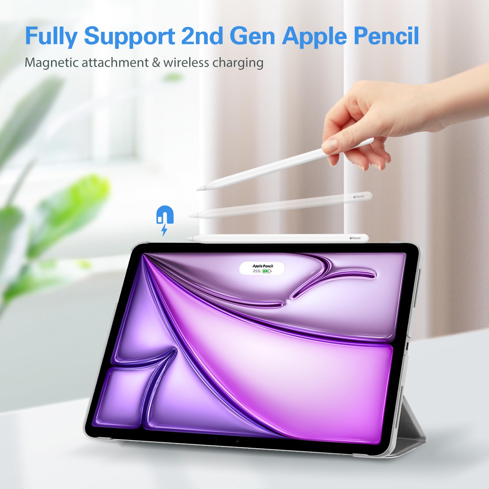 Foto 4 pulgar | Smart Case Procase Para Ipad Pro 12.9 De 6.ª, 5.ª, 4.ª Y 3.ª Generación, Color Gris - Venta Internacional.