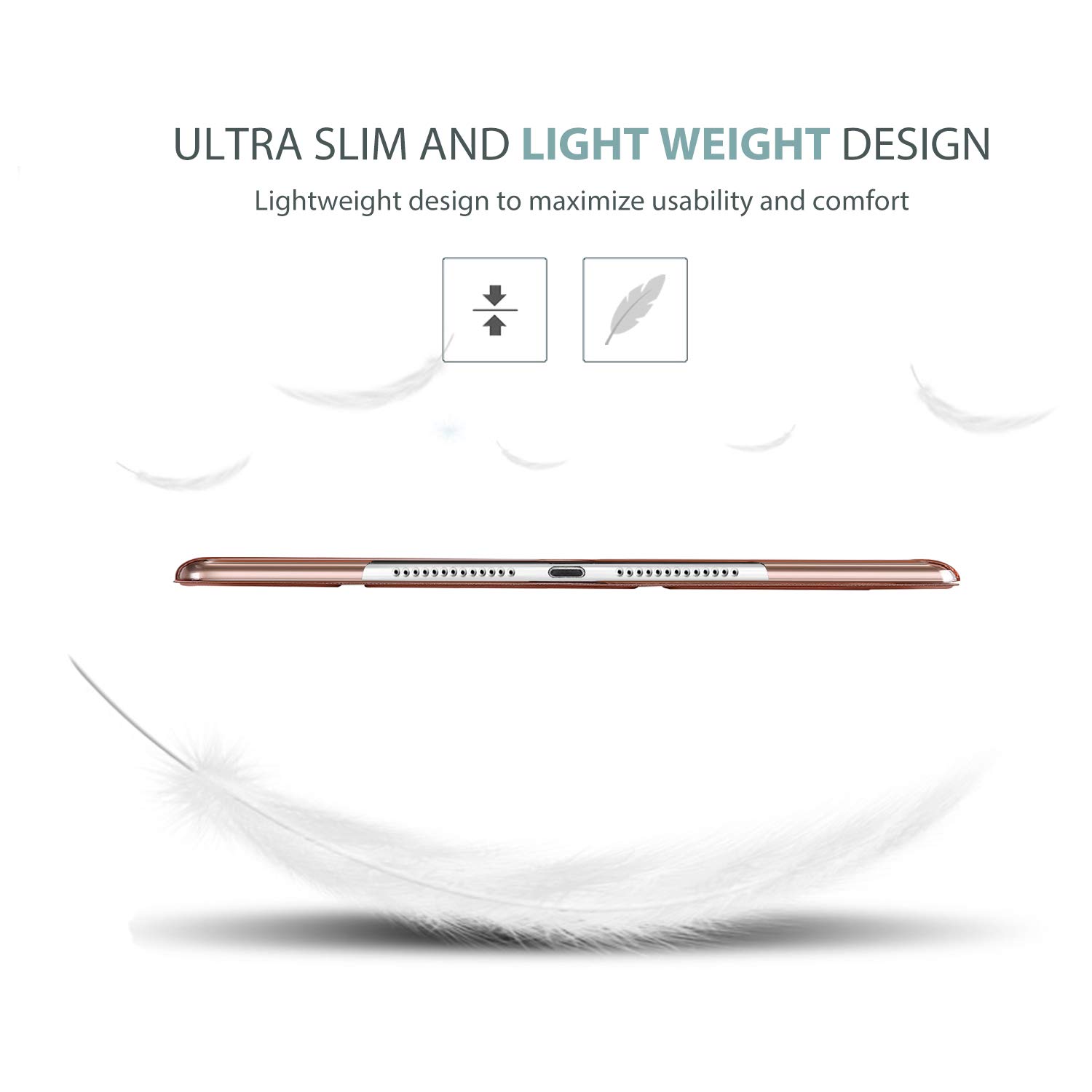 Foto 5 pulgar | Funda Procase Smart Para Ipad Air 2 2014 Con Soporte, Color Oro Rosa - Venta Internacional.