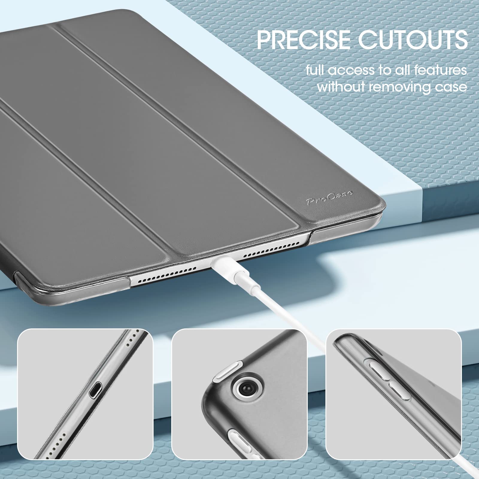 Foto 6 | Funda Procase Para Ipad De 9ª, 8ª Y 7ª Generación De 10,2 Pulgadas, Color Metálico - Venta Internacional.
