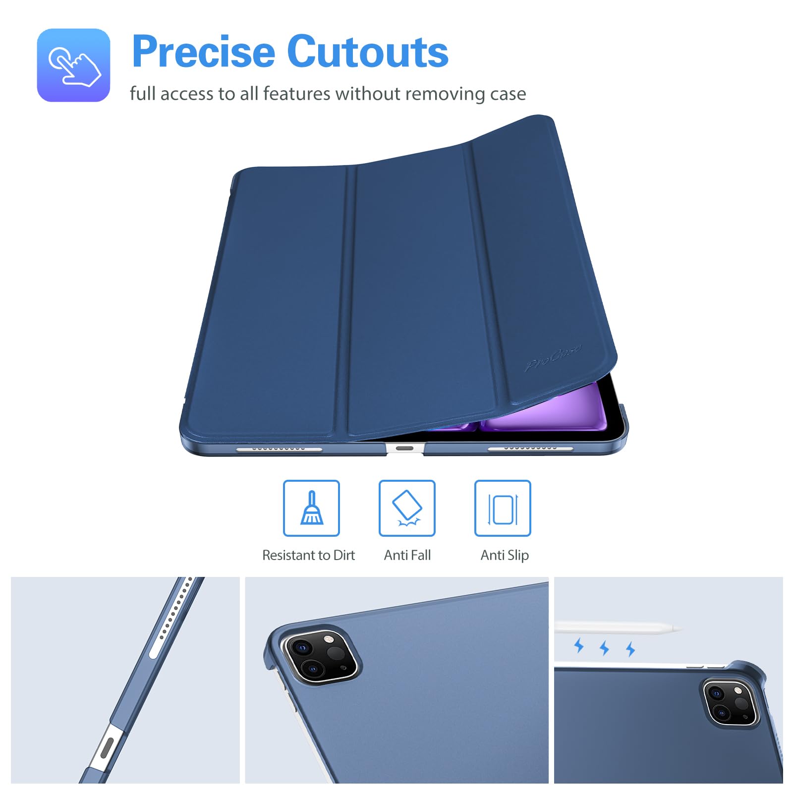 Foto 7 pulgar | Smart Case Procase Para Ipad Pro 12.9 De 6.ª, 5.ª, 4.ª Y 3.ª Generación - Venta Internacional.