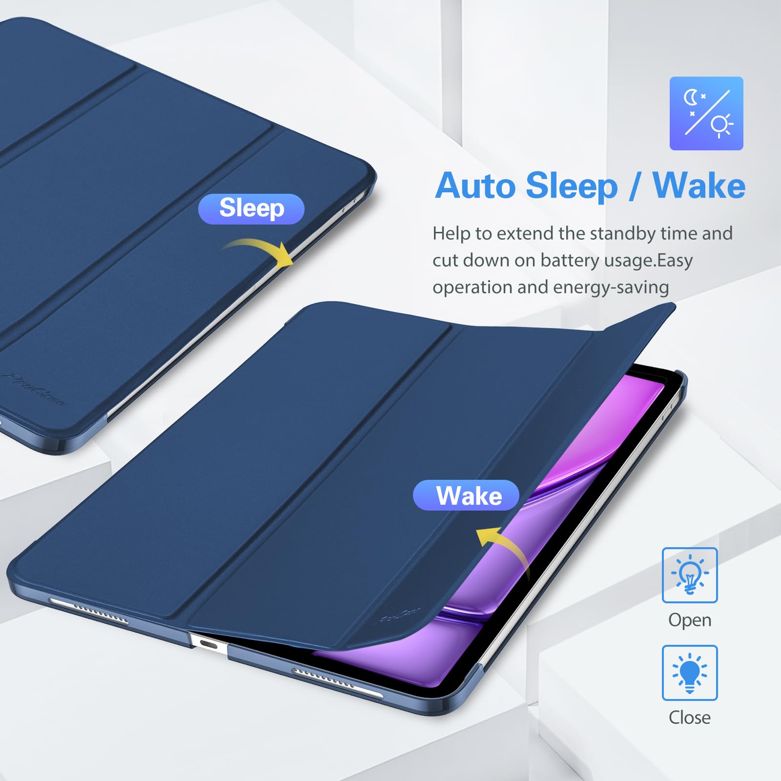 Foto 8 pulgar | Smart Case Procase Para Ipad Pro 12.9 De 6.ª, 5.ª, 4.ª Y 3.ª Generación - Venta Internacional.