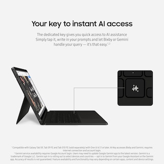 Foto 2 | Funda Tipo Libro Con Teclado Ai Key Para Samsung Galaxy Tab S10 Fe - Venta Internacional.
