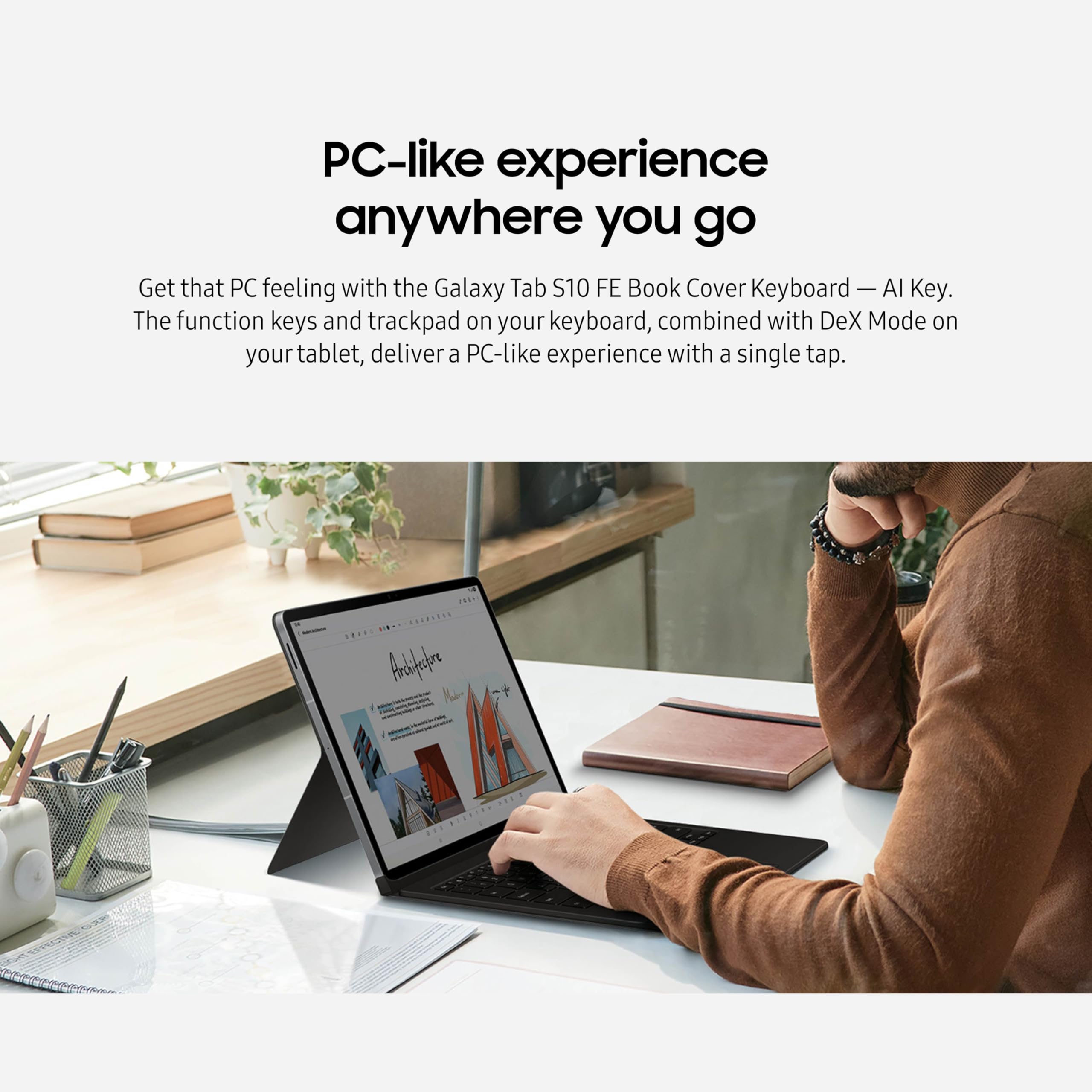 Foto 3 | Funda Tipo Libro Con Teclado Ai Key Para Samsung Galaxy Tab S10 Fe - Venta Internacional.