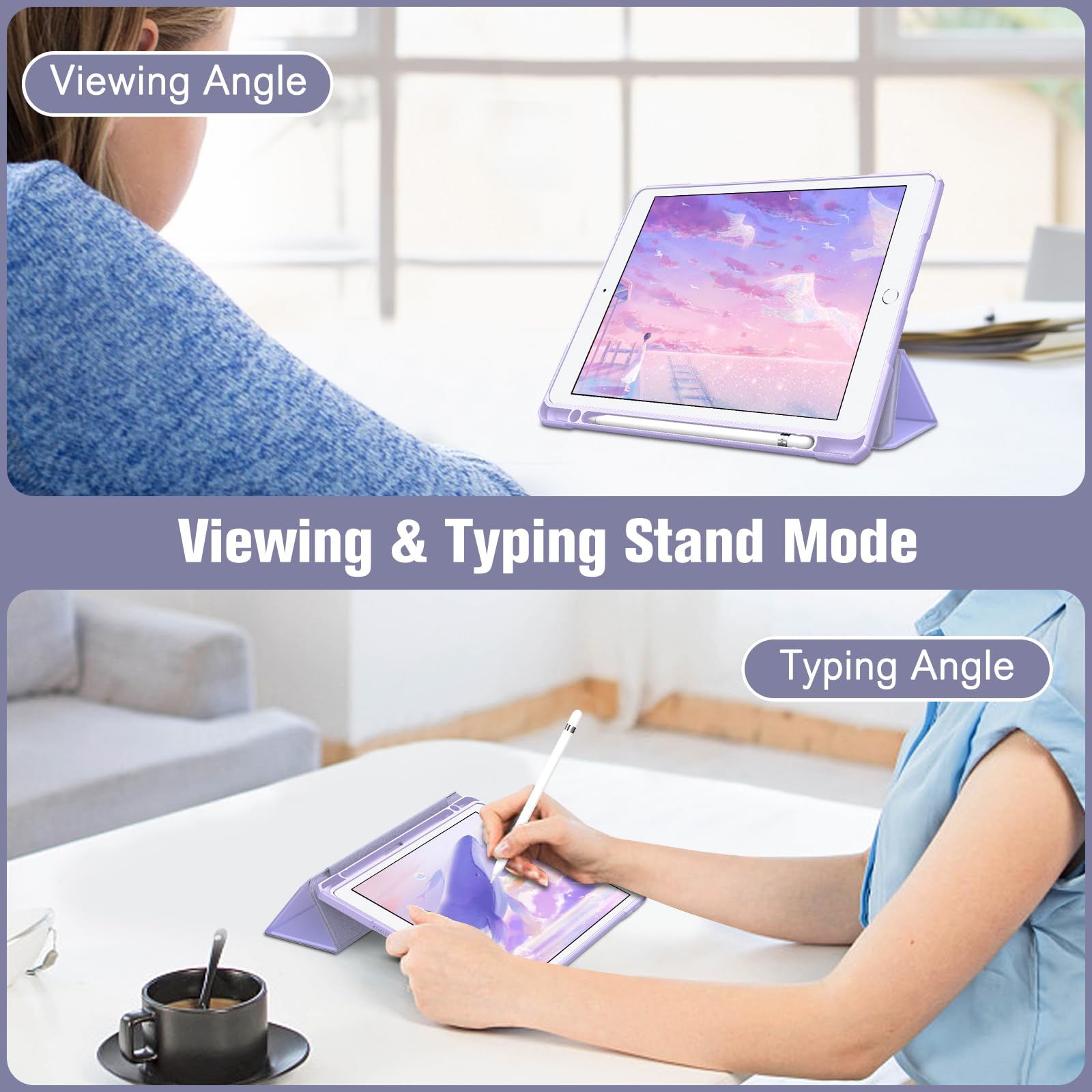 Foto 5 pulgar | Funda Fintie Hybrid Slim Para Ipad De 9ª, 8ª Y 7ª Generación De 10,2 Pulgadas - Venta Internacional.