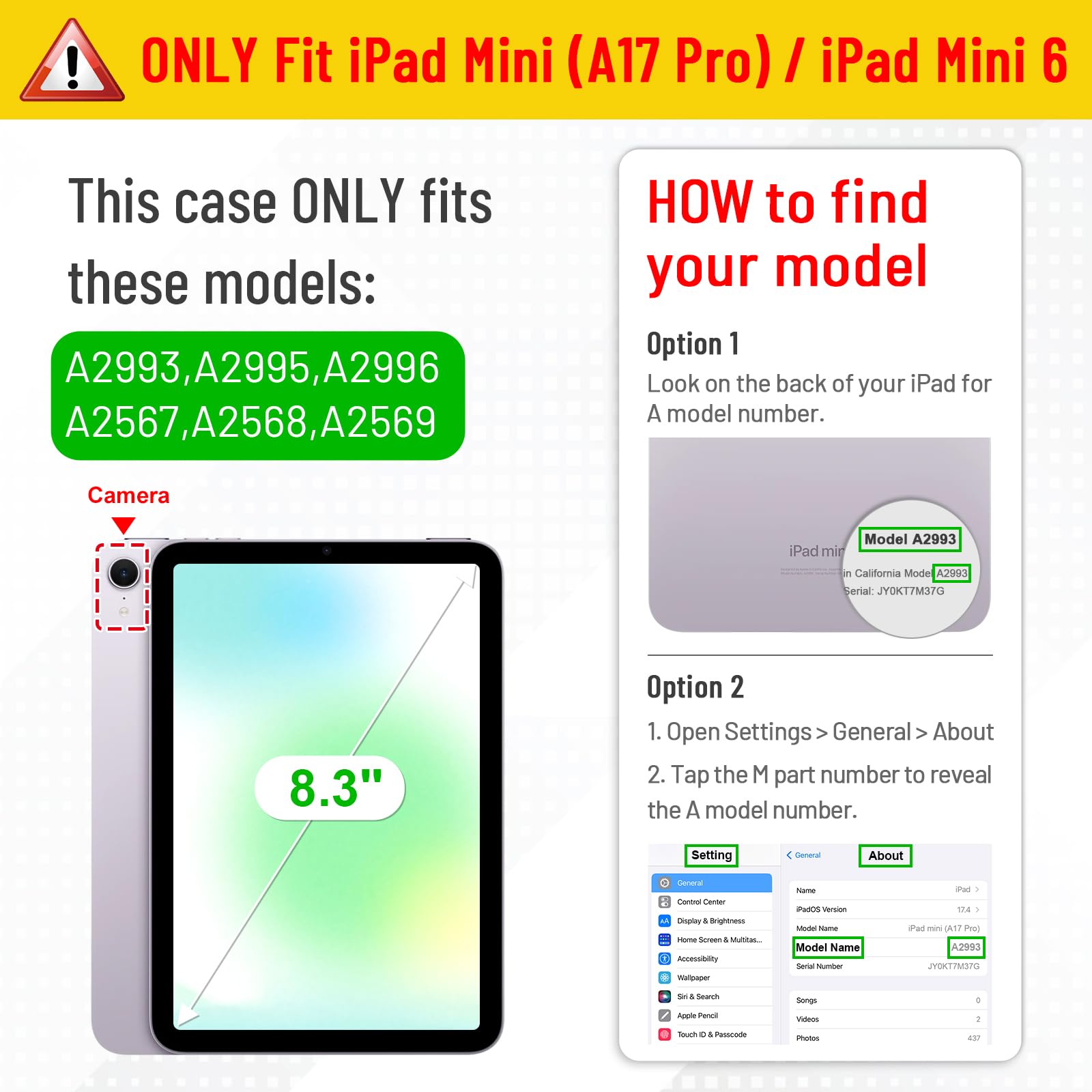 Foto 2 | Funda Fintie Para Ipad Mini 7 (a17 Pro) 2024/ Ipad Mini 6 De 8,3 Pulgadas - Venta Internacional.
