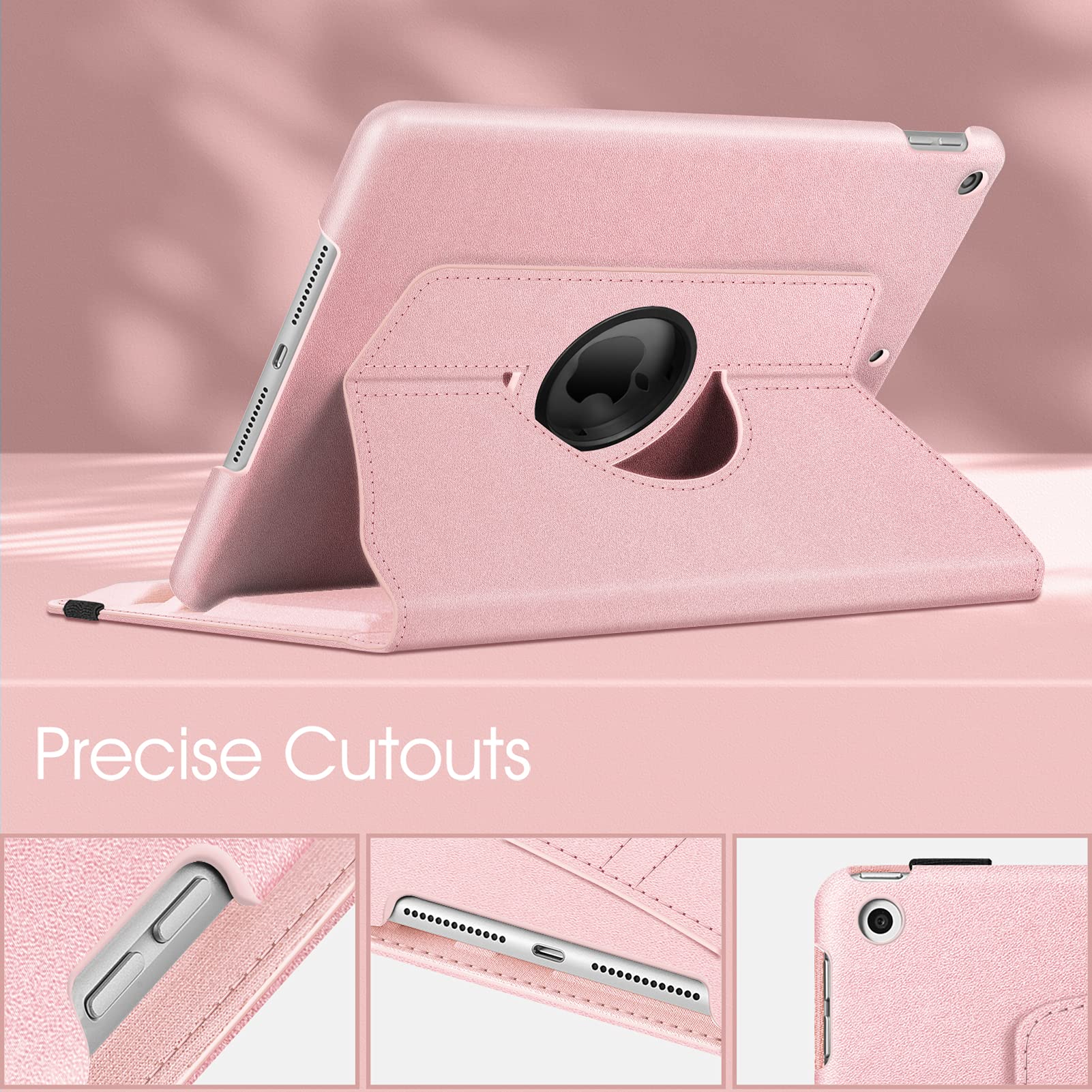 Foto 5 | Funda Giratoria Fintie Para Ipad De 9ª, 8ª Y 7ª Generación De 10,2 Pulgadas, Color Oro Rosa - Venta Internacional.