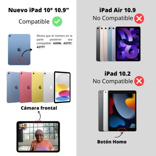 Foto 2 | Funda Para Ipad 10.9 Lavender De 10ª Generación Con Ranura Para Lápices - Venta Internacional.