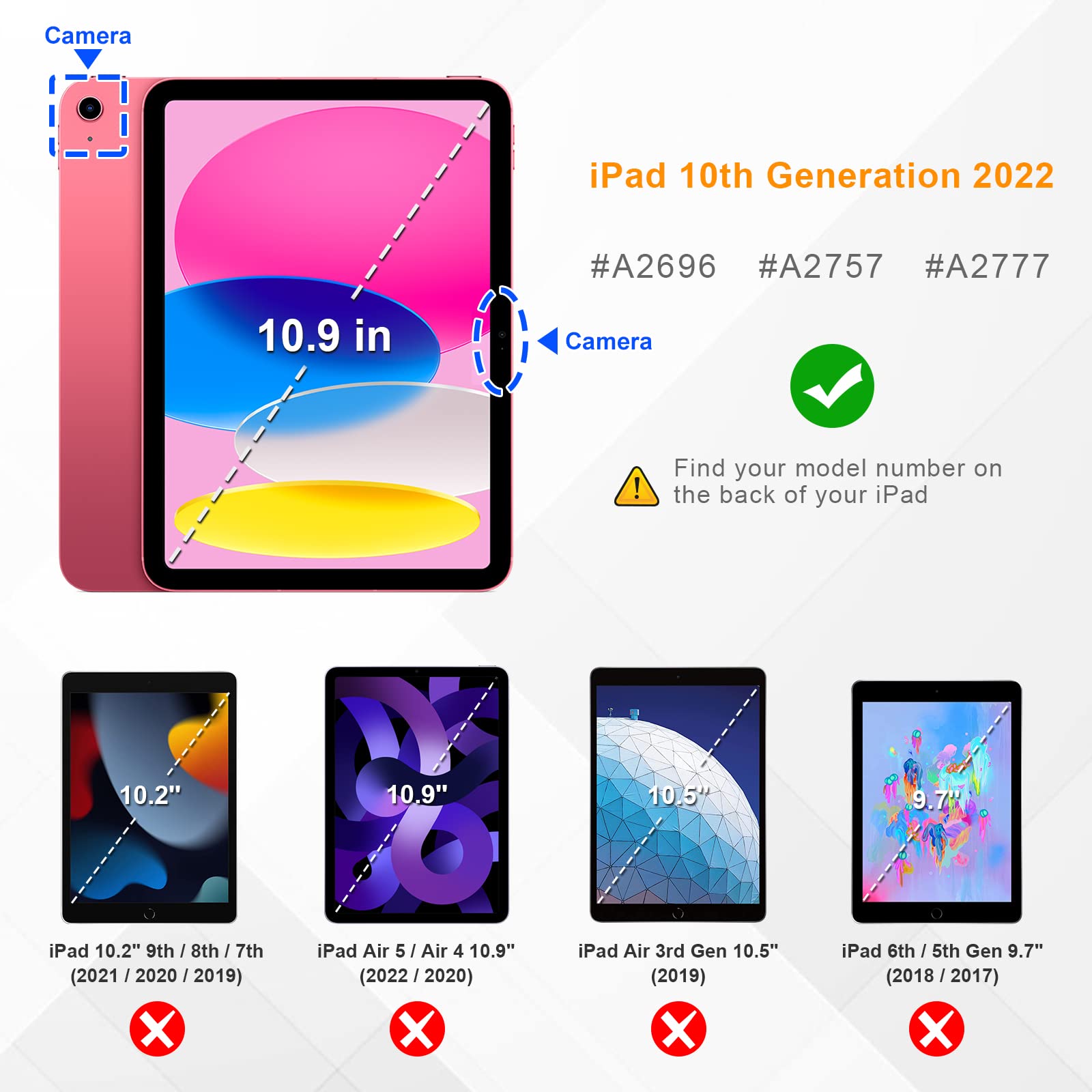 Foto 2 | Funda Fintie Para Ipad De 10.ª Generación De 10.9 Pulgadas (2022) Ocean Marble - Venta Internacional.