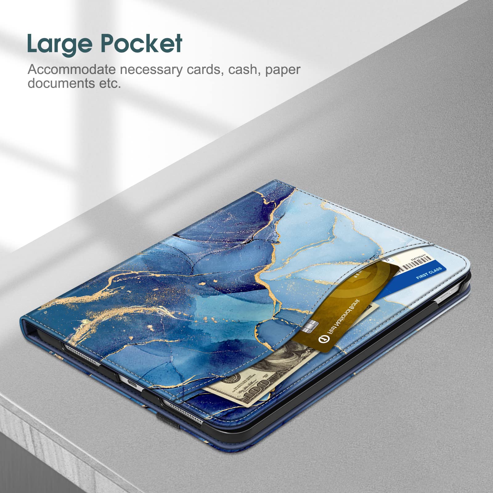 Foto 7 | Funda Fintie Para Ipad De 10.ª Generación De 10.9 Pulgadas (2022) Ocean Marble - Venta Internacional.