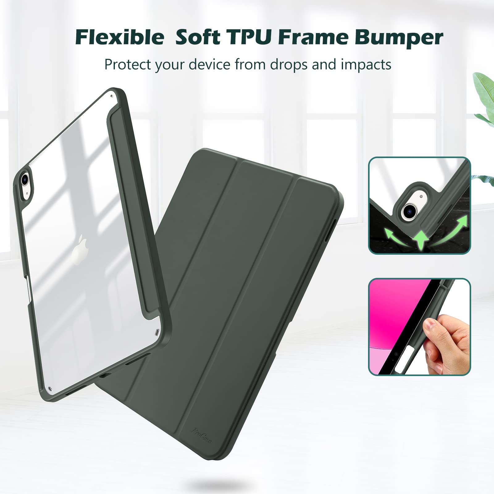 Foto 3 | Funda Procase Para Ipad 11.ª Generación De 11 Pulgadas/10.ª Generación De 10.9 Pulgadas - Venta Internacional.