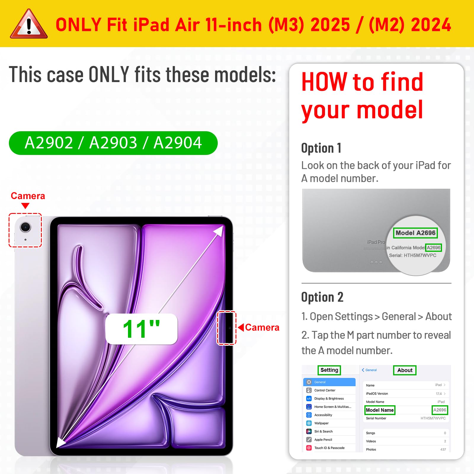 Foto 3 pulgar | Funda Fintie Para Ipad Air De 11 Pulgadas M3 (2025) /m2 (2024) - Venta Internacional.