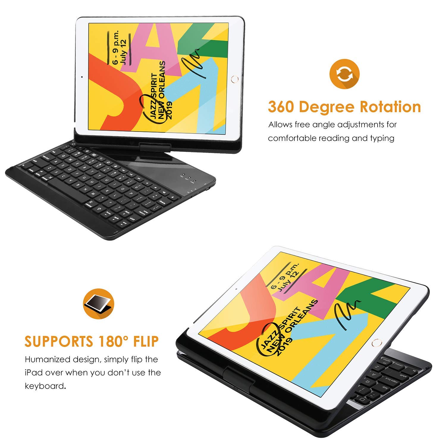 Foto 4 pulgar | Funda Con Teclado Procase Con 7 Colores Retroiluminados Para Ipad 10.2 - Venta Internacional.