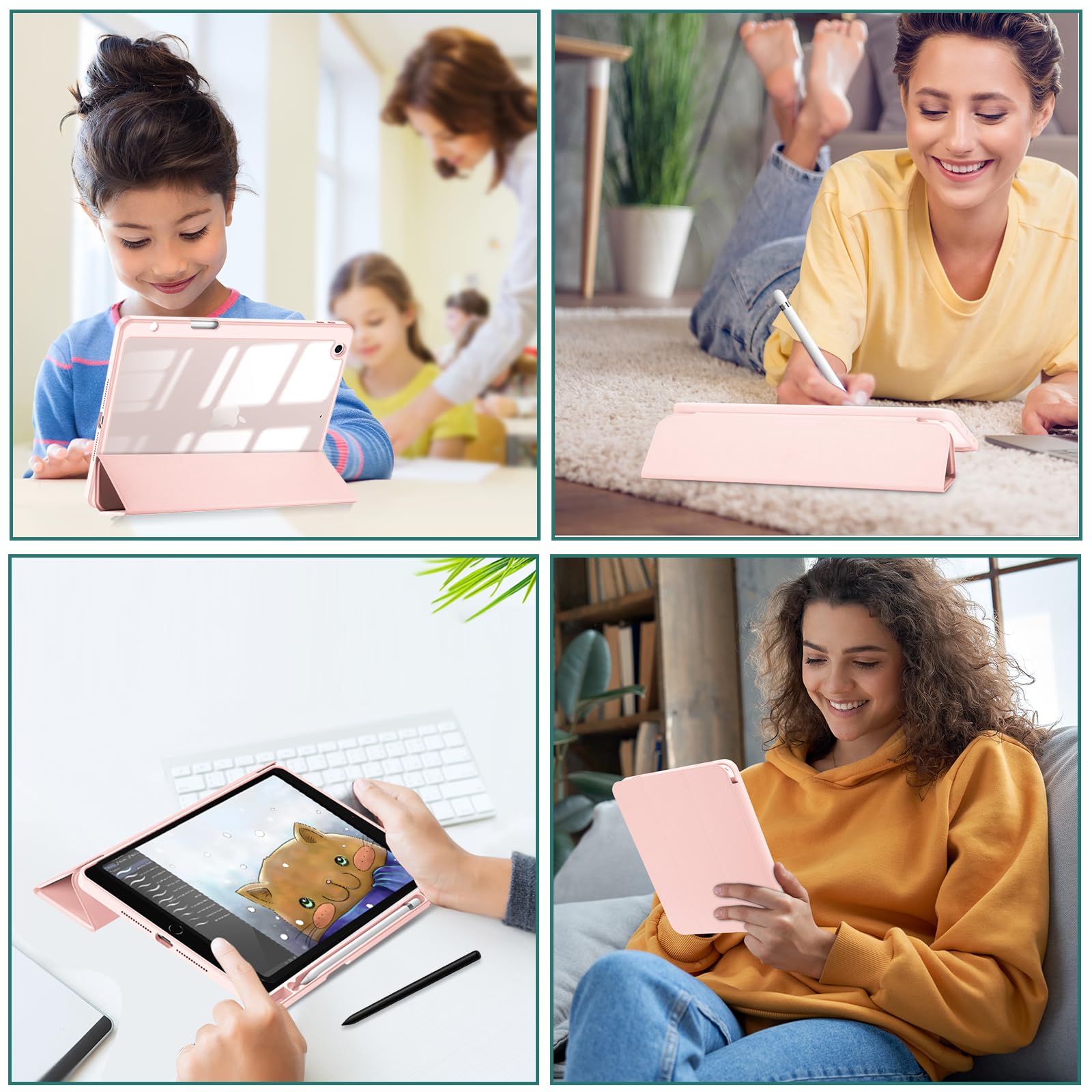 Foto 8 pulgar | Funda Procase Slim Para Ipad 9ª, 8ª Y 7ª Generación De 10,2 Pulgadas, Rosa - Venta Internacional.