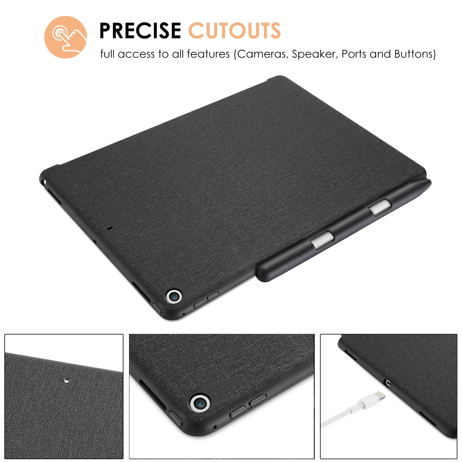 Foto 3 | Funda Trasera Procase Para Ipad 10.2 (2019-2021) Con Soporte Para Lápices - Venta Internacional.