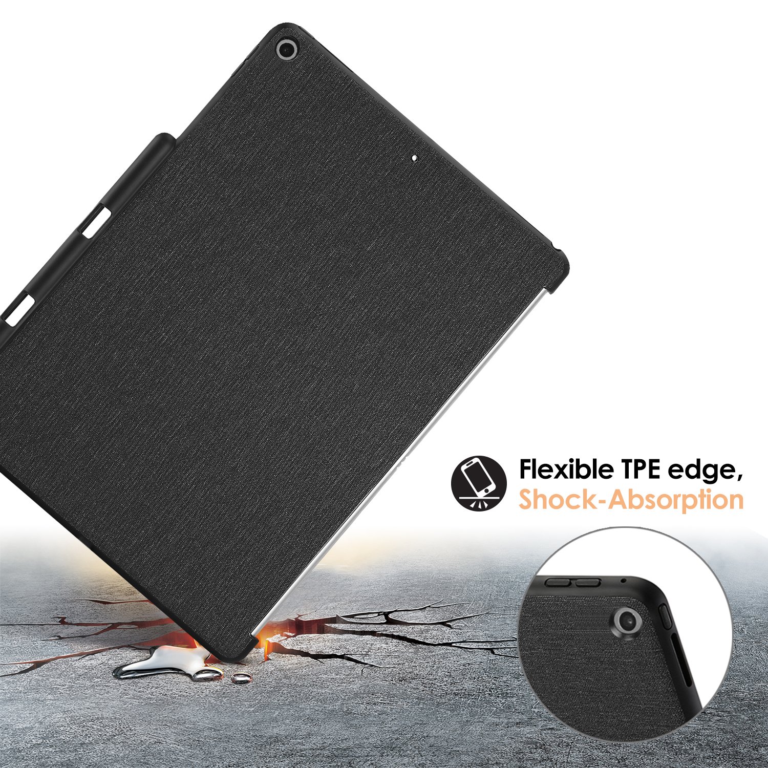 Foto 5 pulgar | Funda Trasera Procase Para Ipad 10.2 (2019-2021) Con Soporte Para Lápices - Venta Internacional.