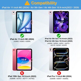 Foto 2 | Funda Fintie Hybrid Slim Para Ipad Air De 11 Pulgadas M2 (2024), Color Morado - Venta Internacional.