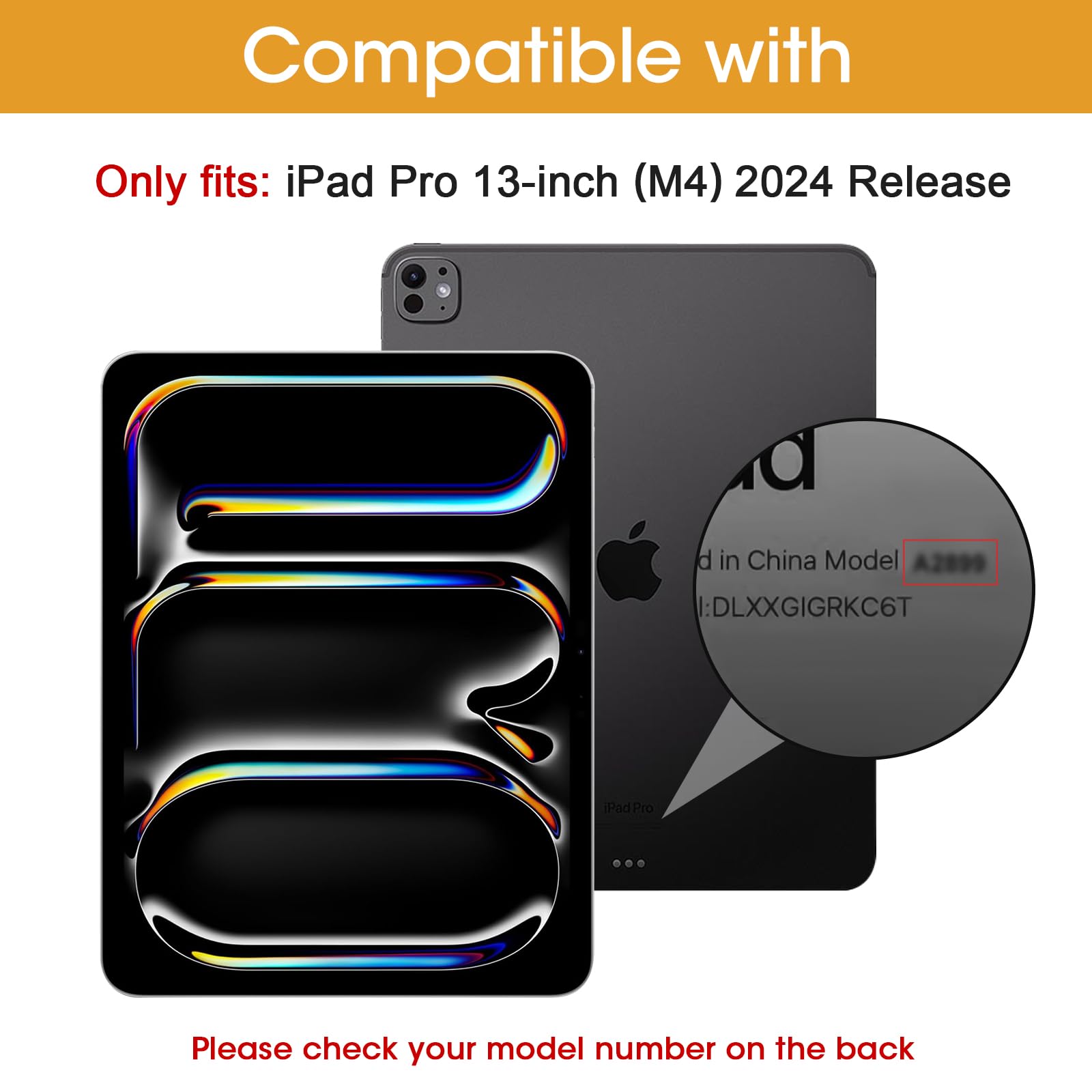 Foto 2 | Funda Procase Para Ipad Pro 13 2024 Con Soporte Para Lápices, Color Negro - Venta Internacional.