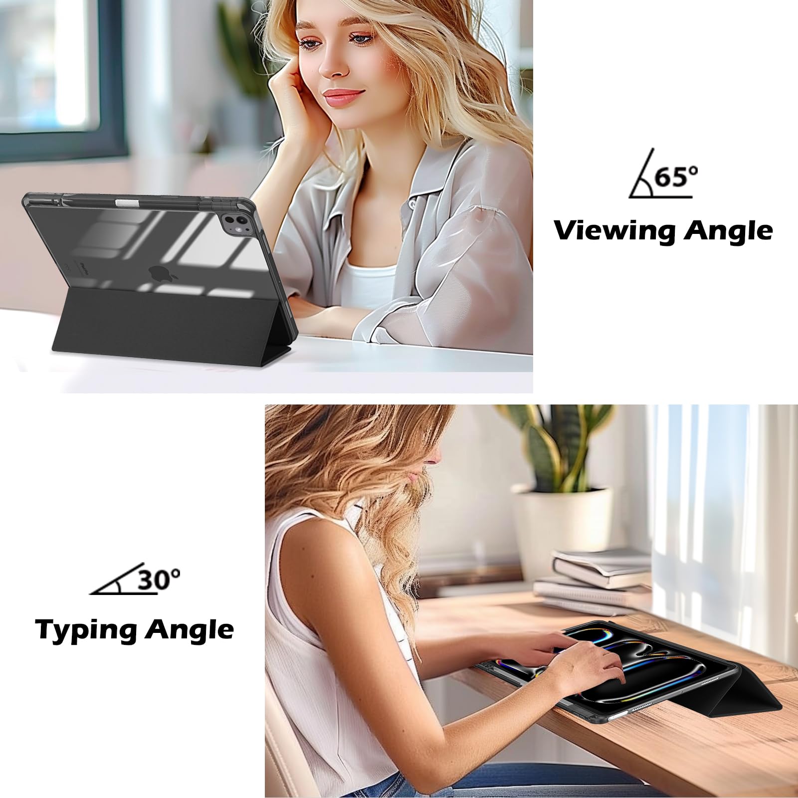 Foto 8 pulgar | Funda Procase Para Ipad Pro 13 2024 Con Soporte Para Lápices, Color Negro - Venta Internacional.