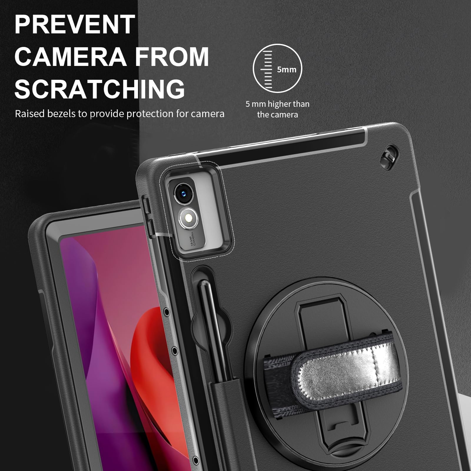 Foto 4 pulgar | Funda Protectora Zenrich Rugged Para Lenovo Tab P12 De 12,7 Pulgadas - Venta Internacional.