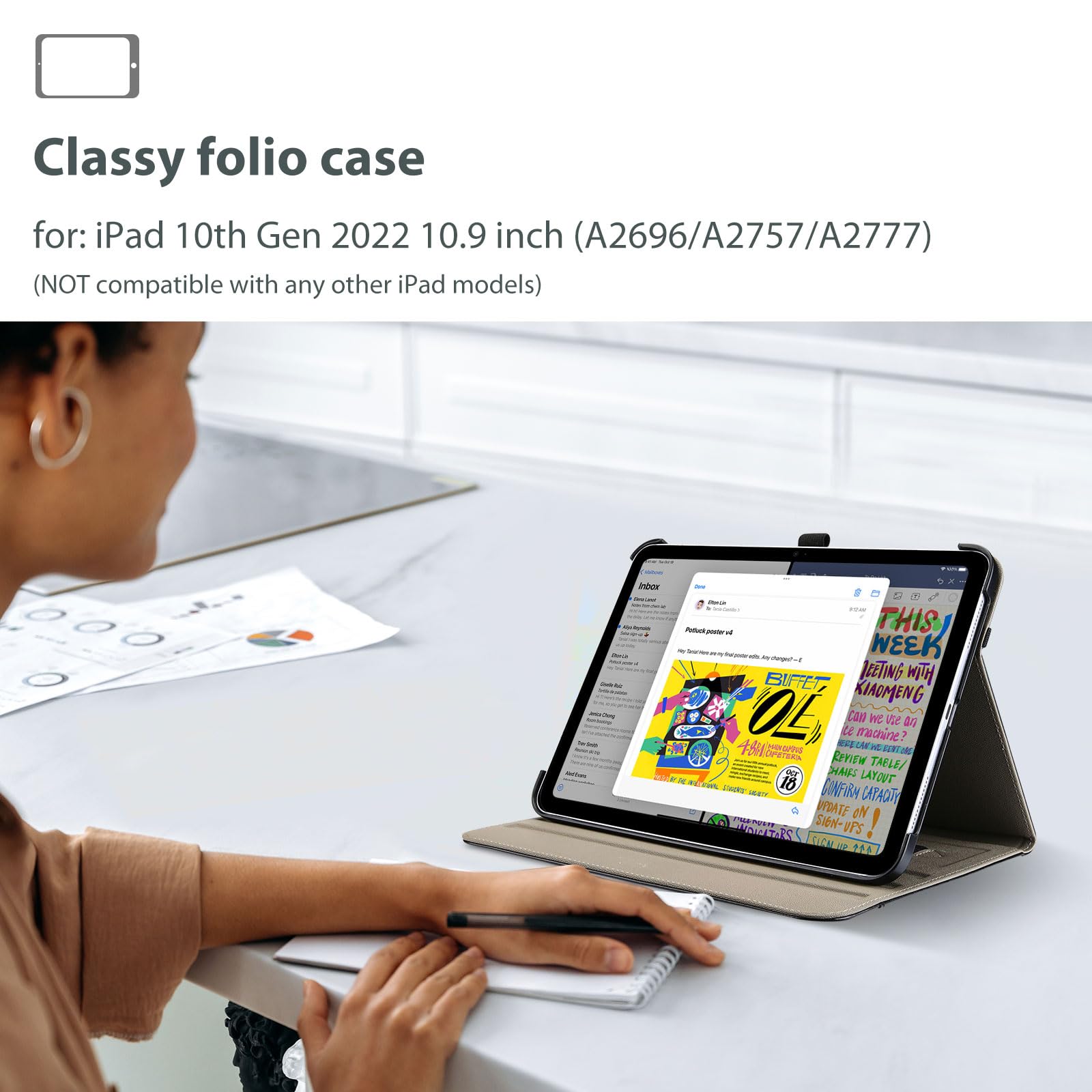 Foto 7 pulgar | Funda Procase Para Ipad 11.ª Generación, 11 Pulgadas, 2025/10.ª Generación, 10.9 Pulgadas - Venta Internacional.
