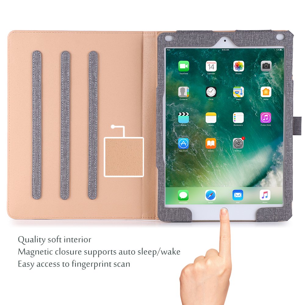 Foto 8 pulgar | Funda Procase Para Ipad De 9,7 Pulgadas (6.ª Y 5.ª Generación), Air 2/air 1, Color Gris - Venta Internacional.