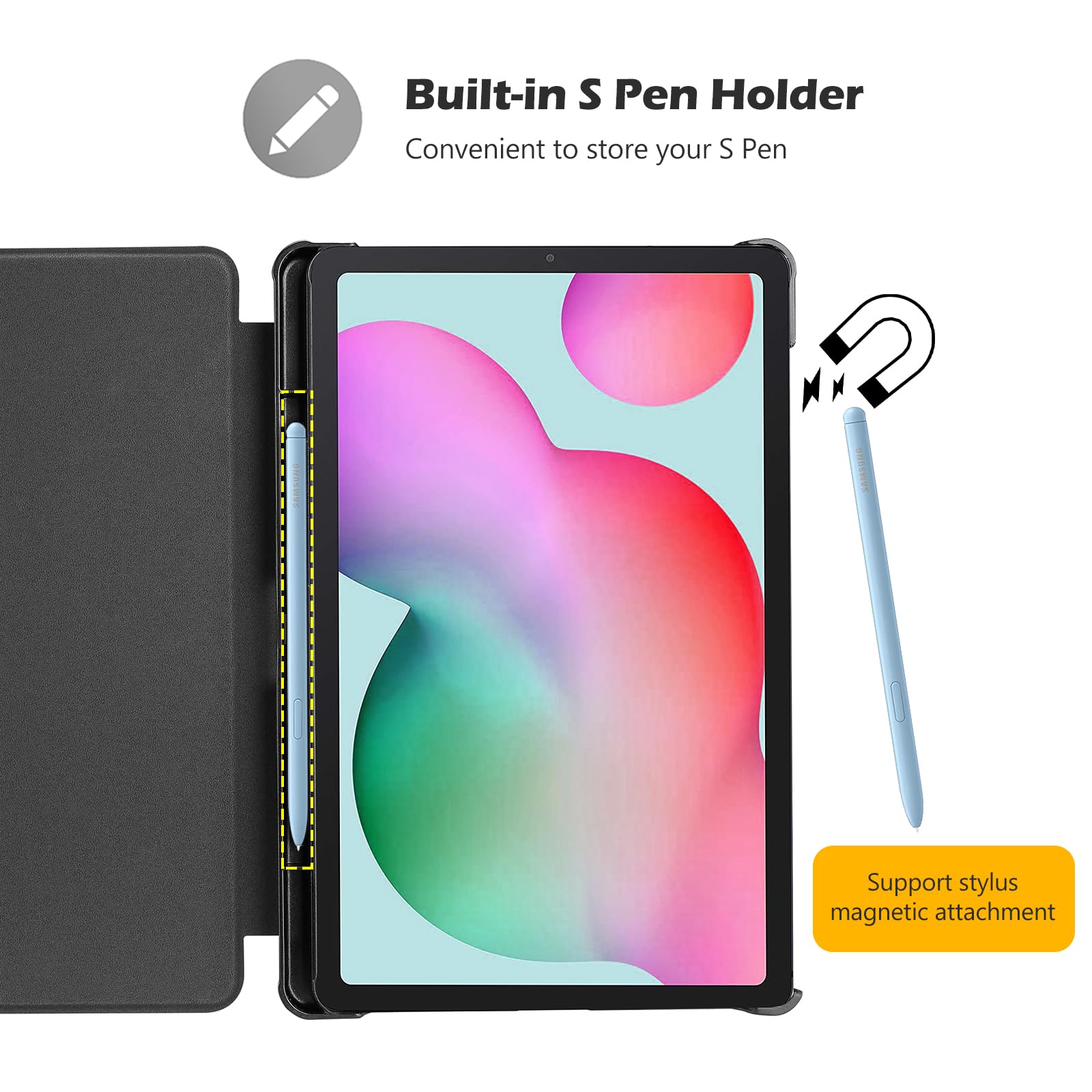 Foto 3 pulgar | Funda Procase Para Galaxy Tab S6 Lite De 10,4 Pulgadas Con Soporte Para Bolígrafo S - Venta Internacional.