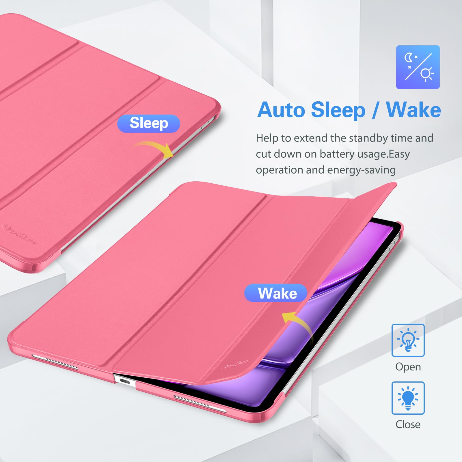 Foto 8 pulgar | Funda Procase Smart Para Ipad Pro 12.9 De 6.ª, 5.ª, 4.ª Y 3.ª Generación - Venta Internacional.