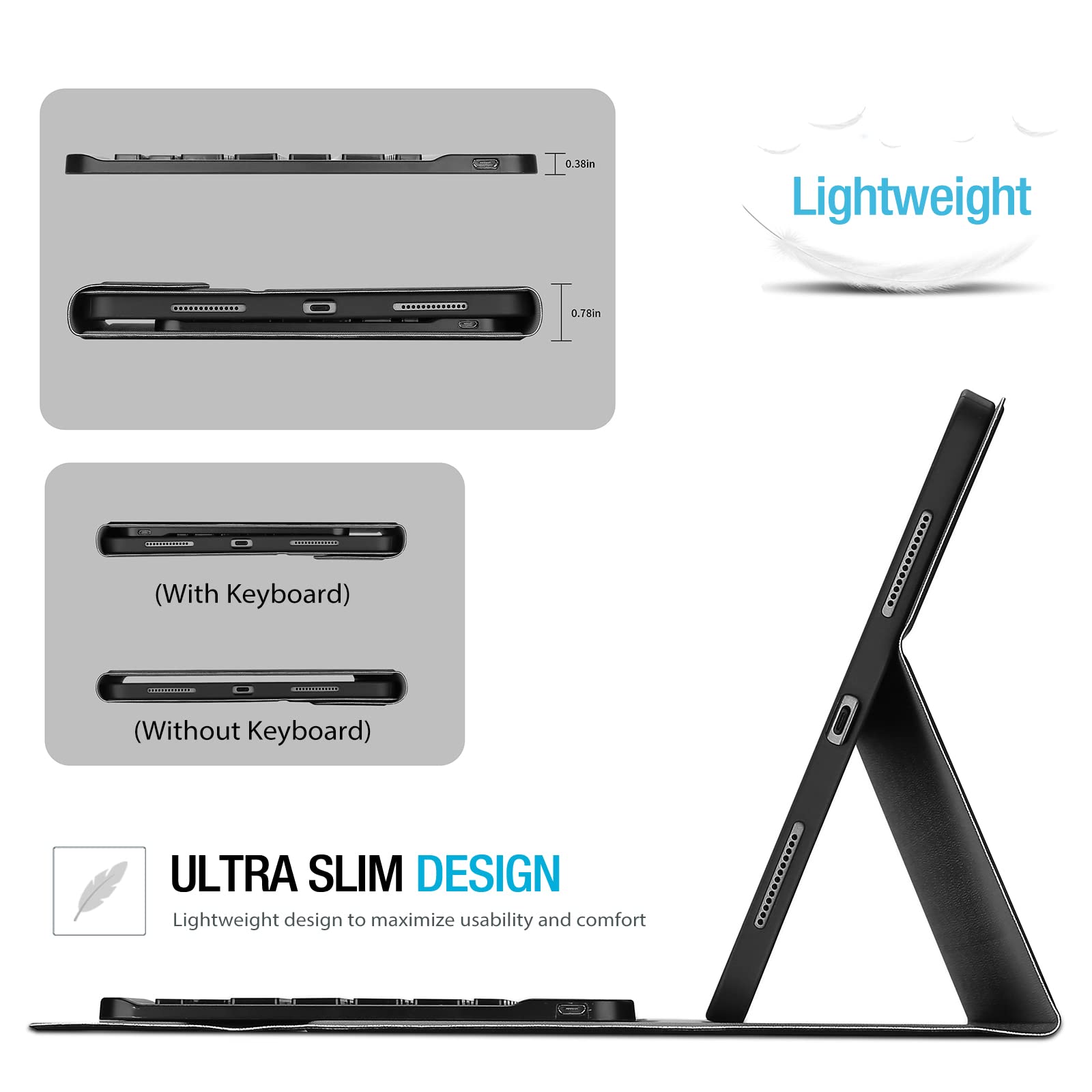 Foto 5 | Funda Con Teclado Procase Para Ipad 11/11 Pulgadas 2025/10th 10.9 - Venta Internacional.