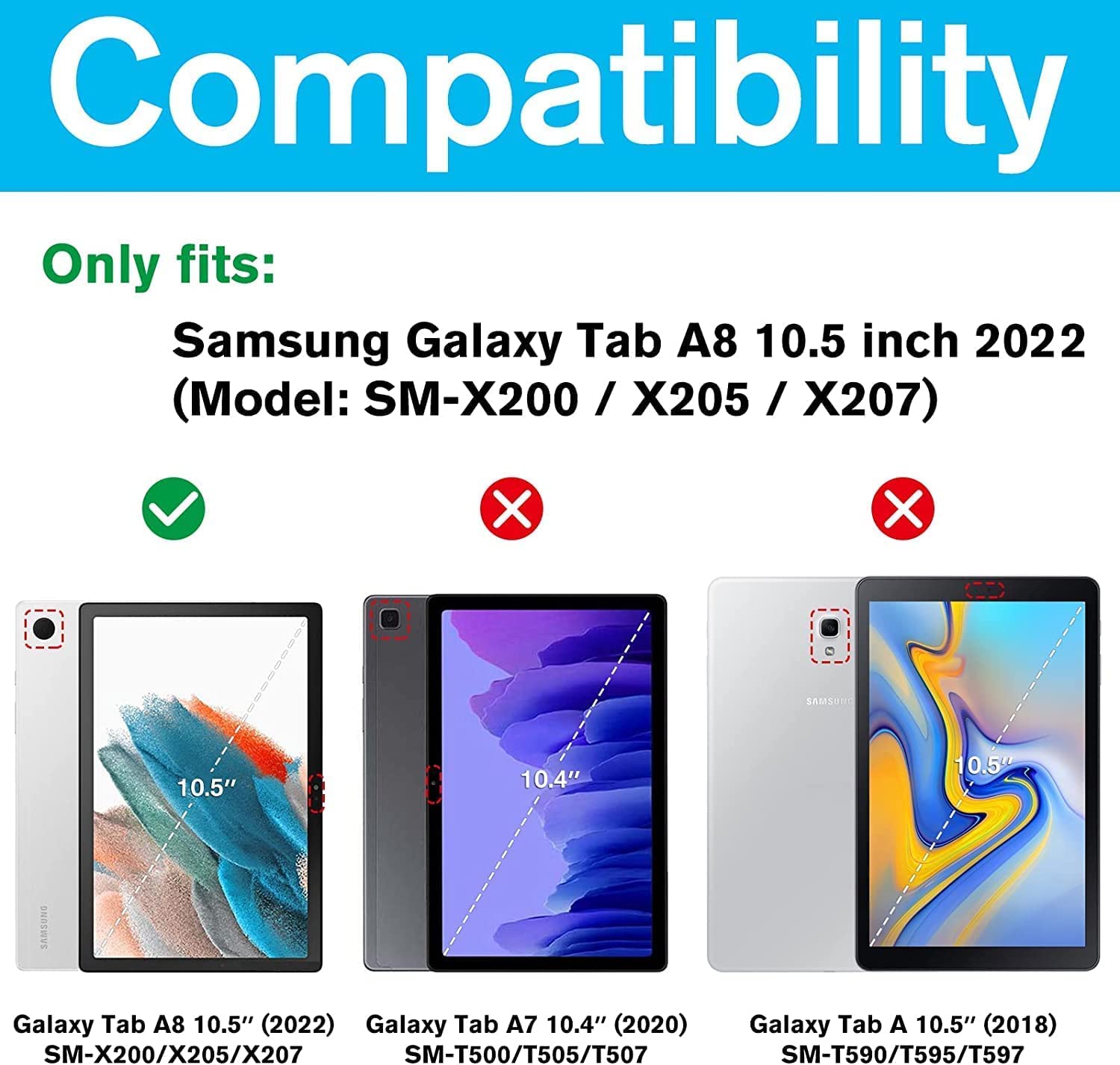 Foto 3 pulgar | Funda De Teclado Procase Para Samsung Galaxy Tab A8 10.5 2022 - Venta Internacional.