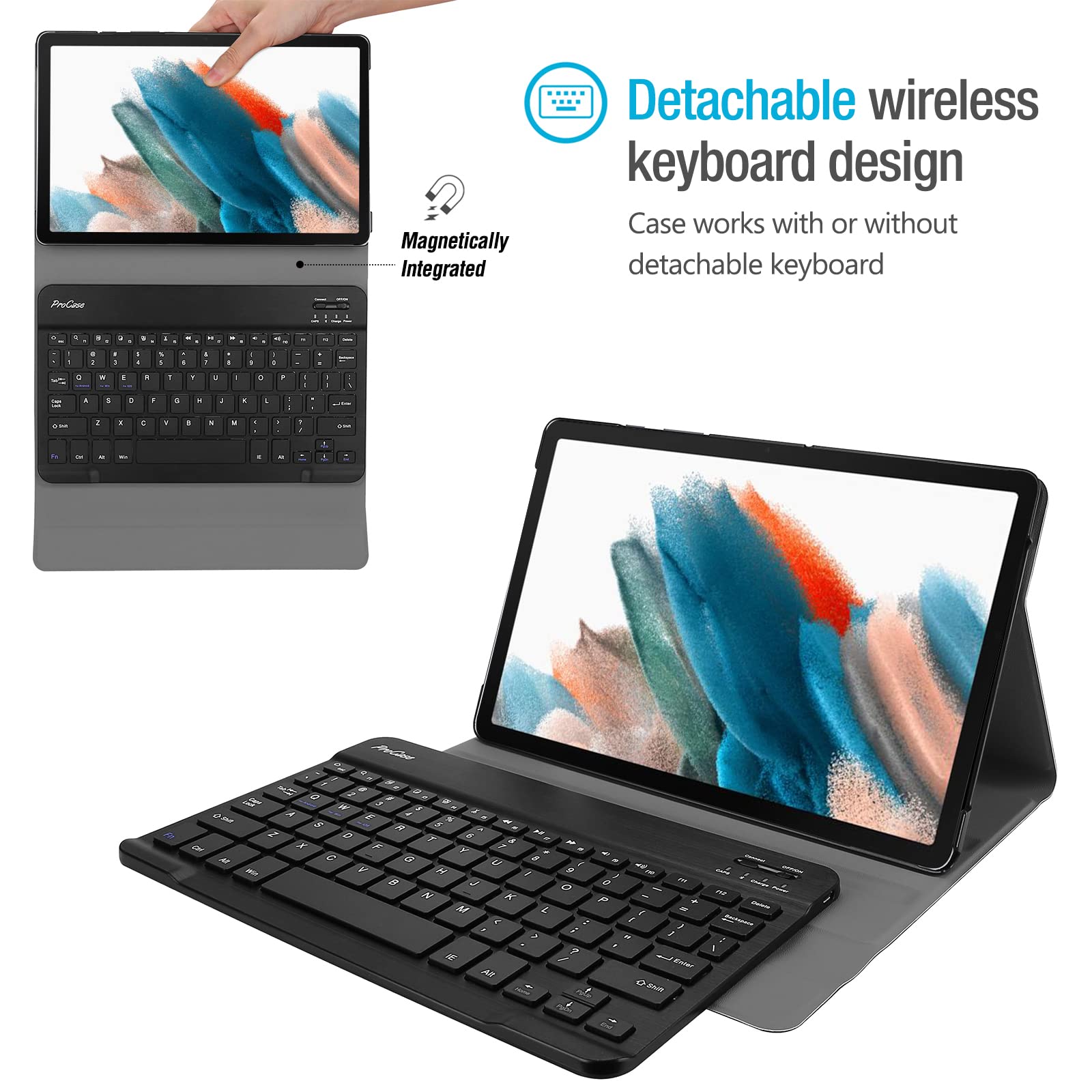 Foto 4 pulgar | Funda De Teclado Procase Para Samsung Galaxy Tab A8 10.5 2022 - Venta Internacional.